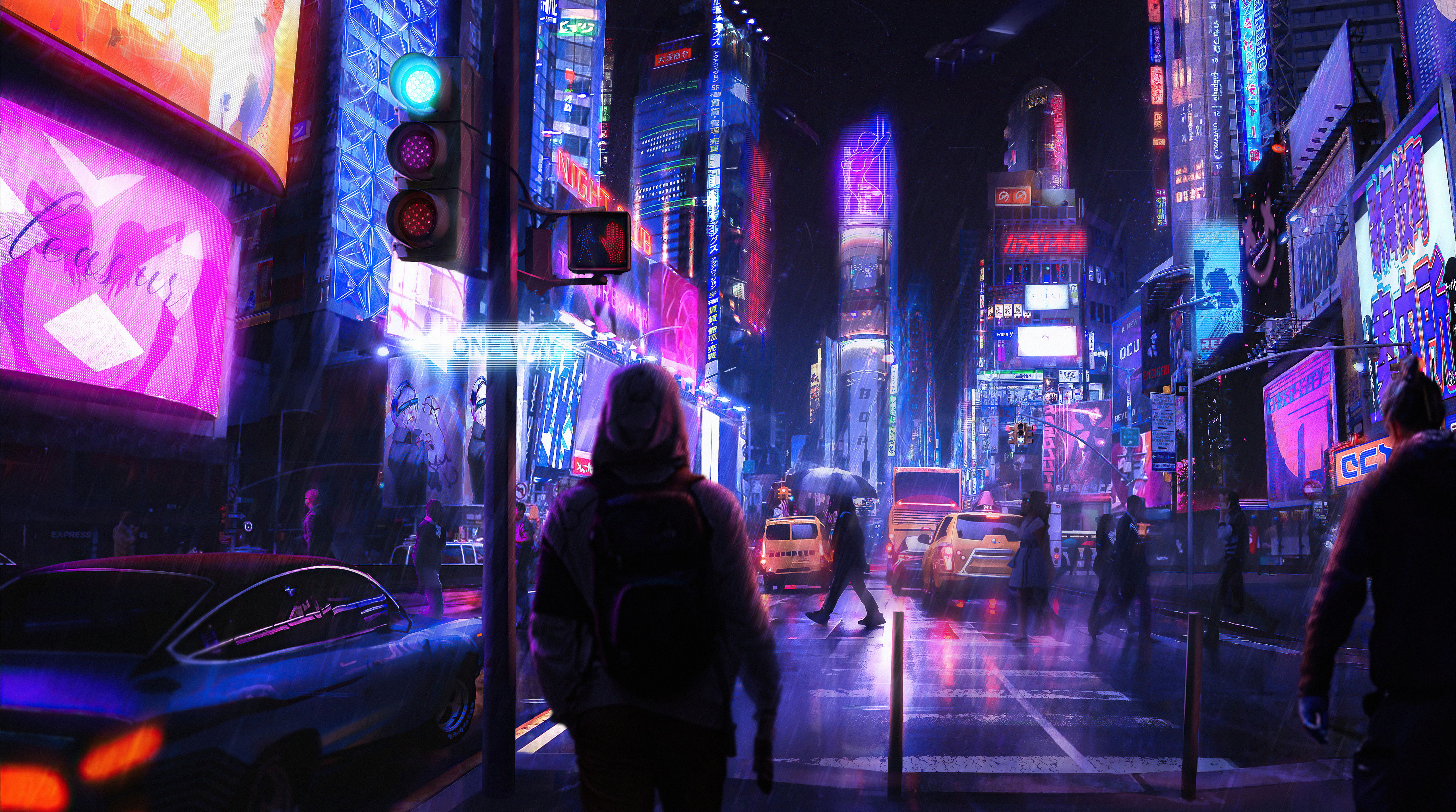 5120x2857 Neon City 5k Wallpaper, HD Artist Wallpaper, 4k Wallpaper, Image, Background, Photos and Picture