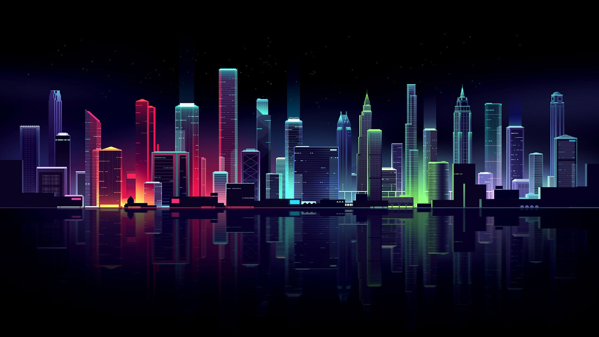 1920x1080 Colorful City