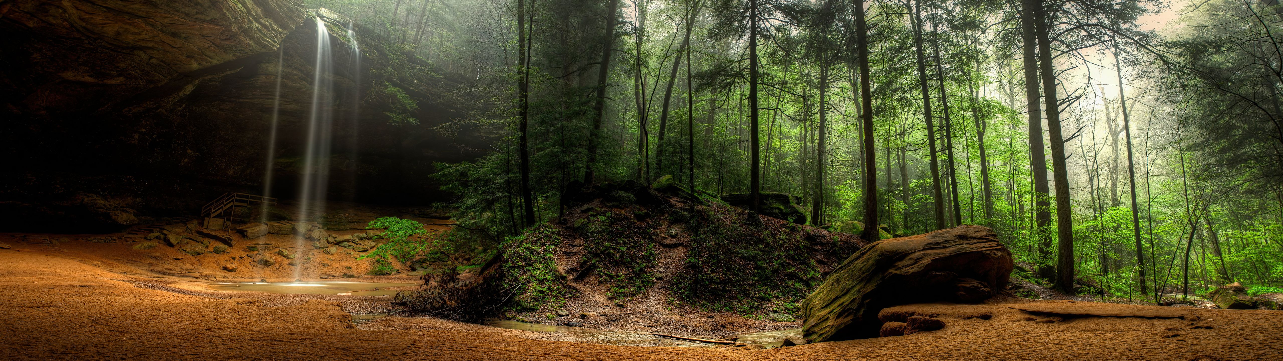 5120x1440 Cave in the Forest [5120x1440]