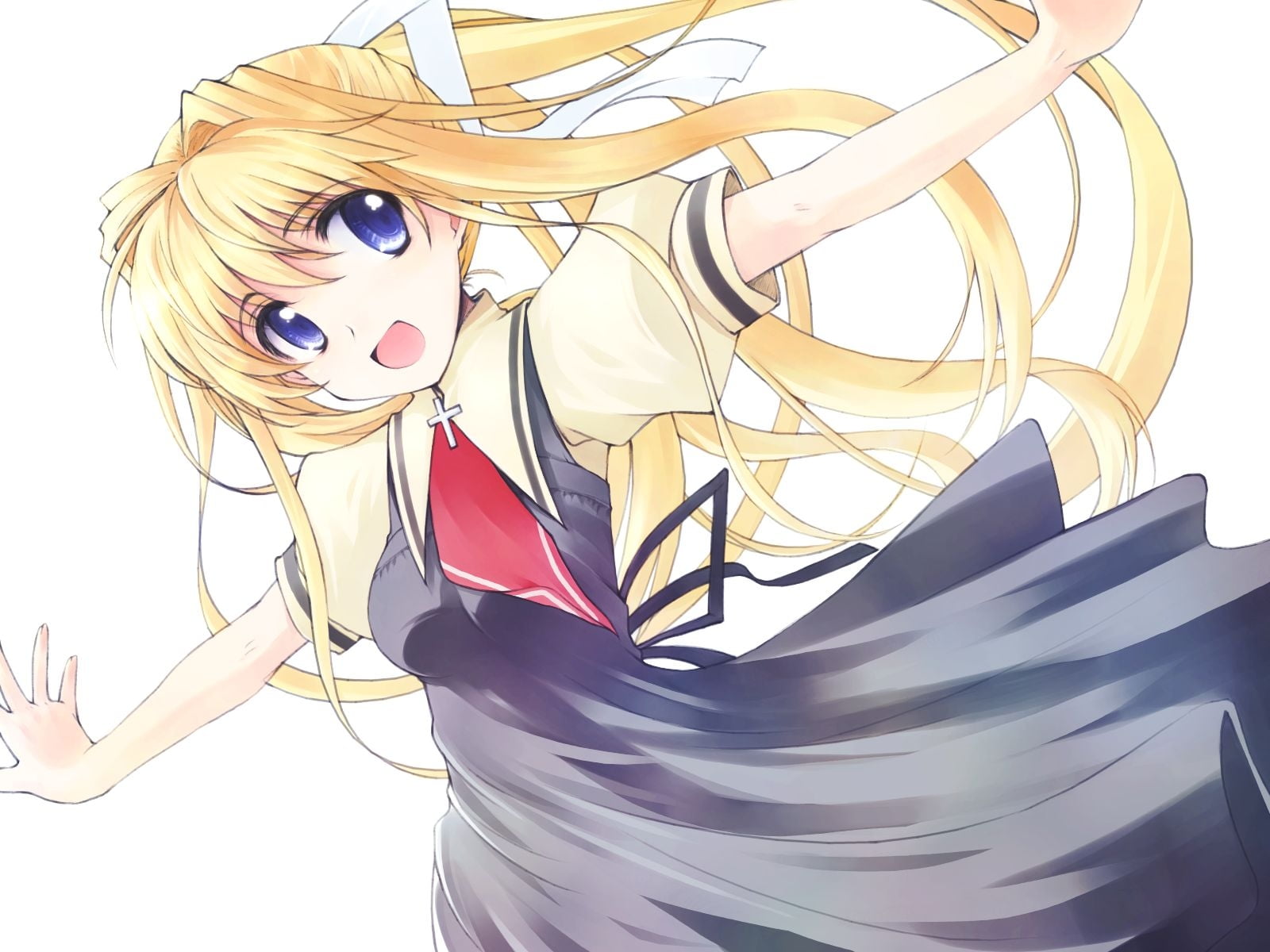 1600x1200 Air, Kamio misuzu, Girl, Blonde HD wallpaper
