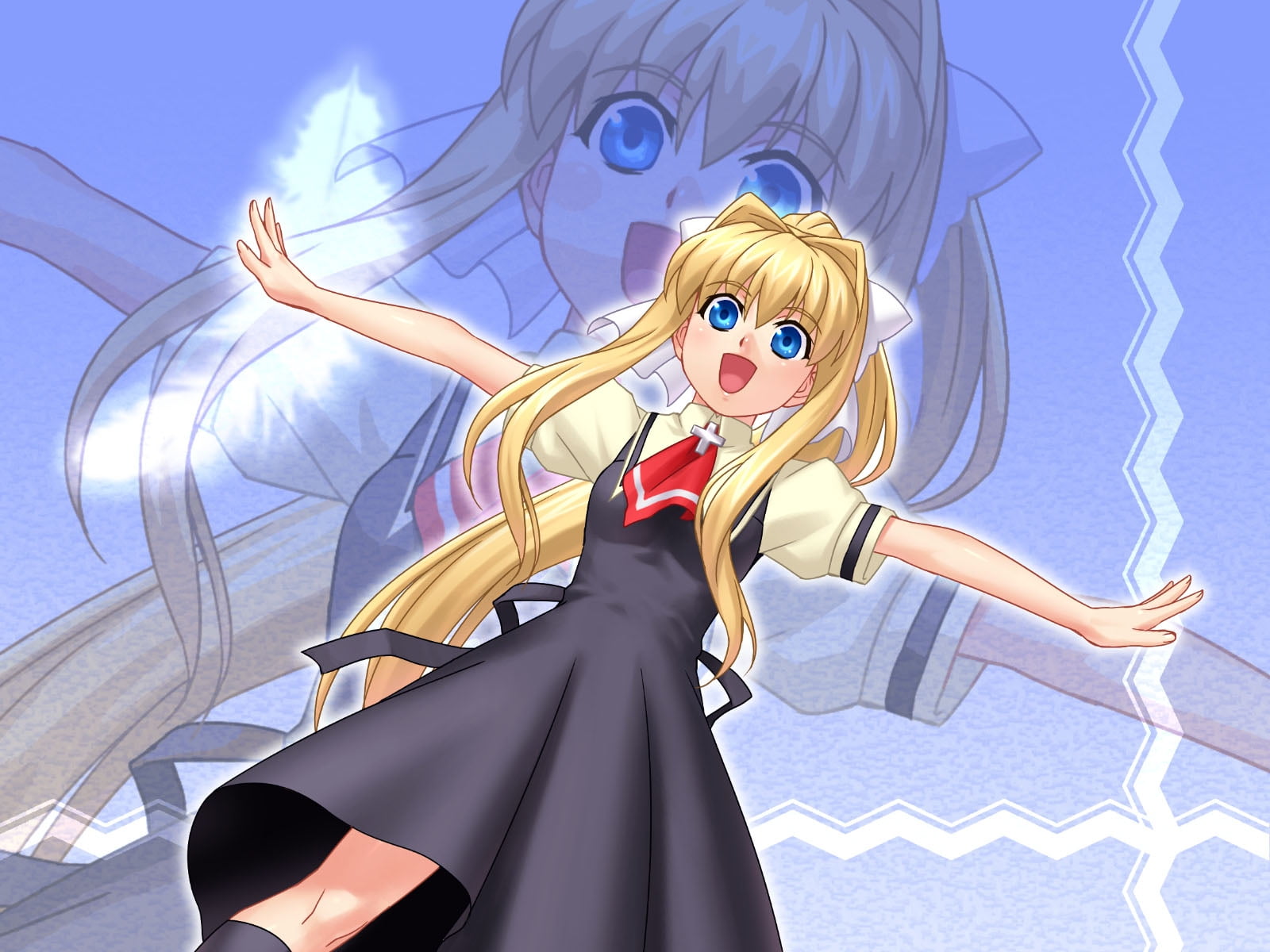 1600x1200 Air, Kamio misuzu, Girl, Blonde HD wallpaper