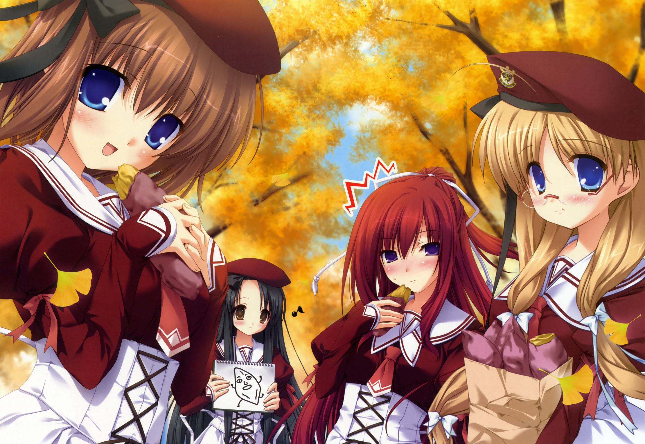 2221x1530 Kusakabe Misuzu, Tachibana Kukuri Anime Image Board