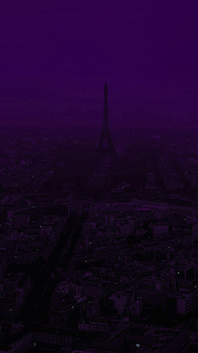 750x1334 iPhone X wallpaper. paris dark purple city illustration art