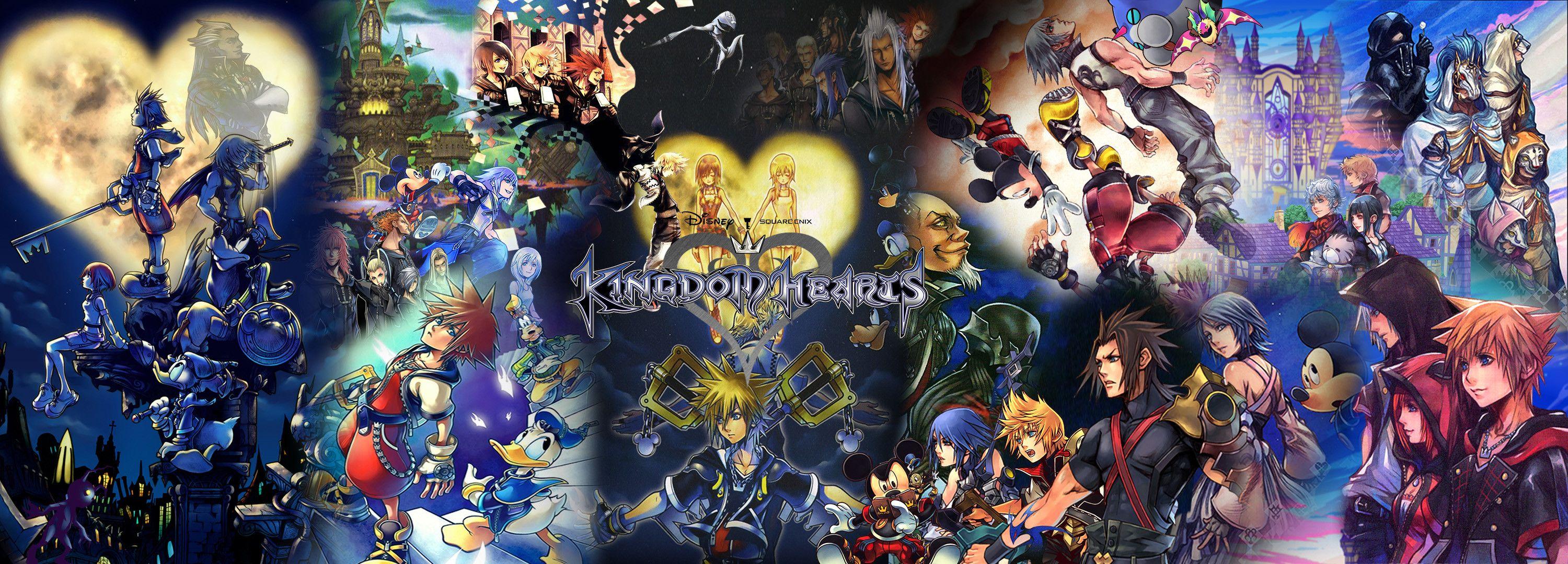 3000x1080 Kingdom Hearts Dual Screen Wallpaper
