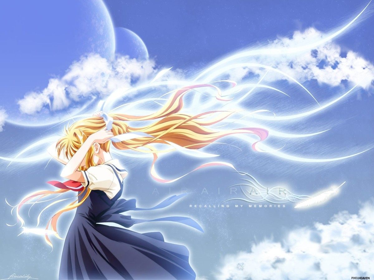 1200x900 Anime Air Kamio Misuzu School Uniform Blonde Dress 11x17 Poster