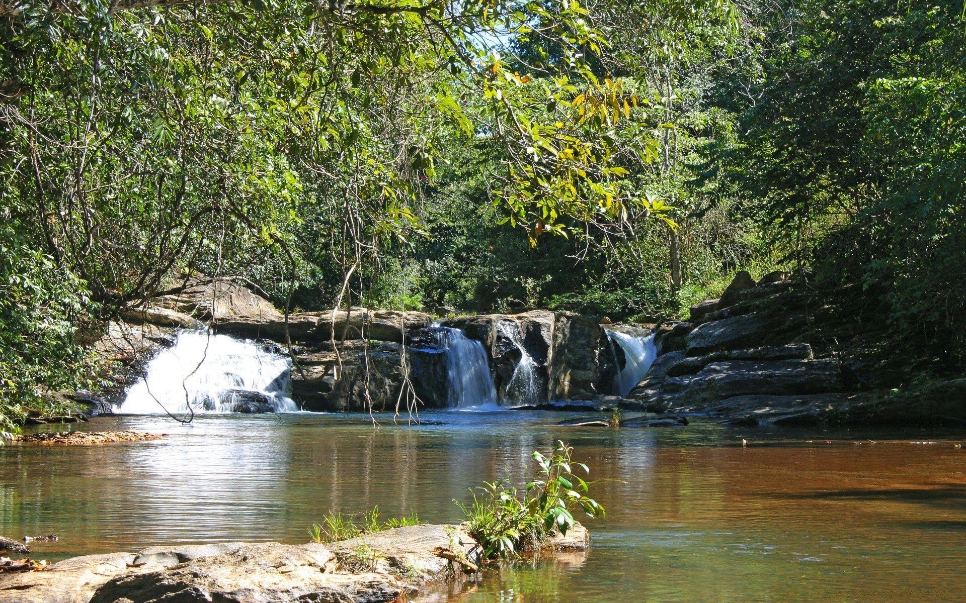 1920x1200 Cachoeira, Córrego do Escuro, Dark Creek