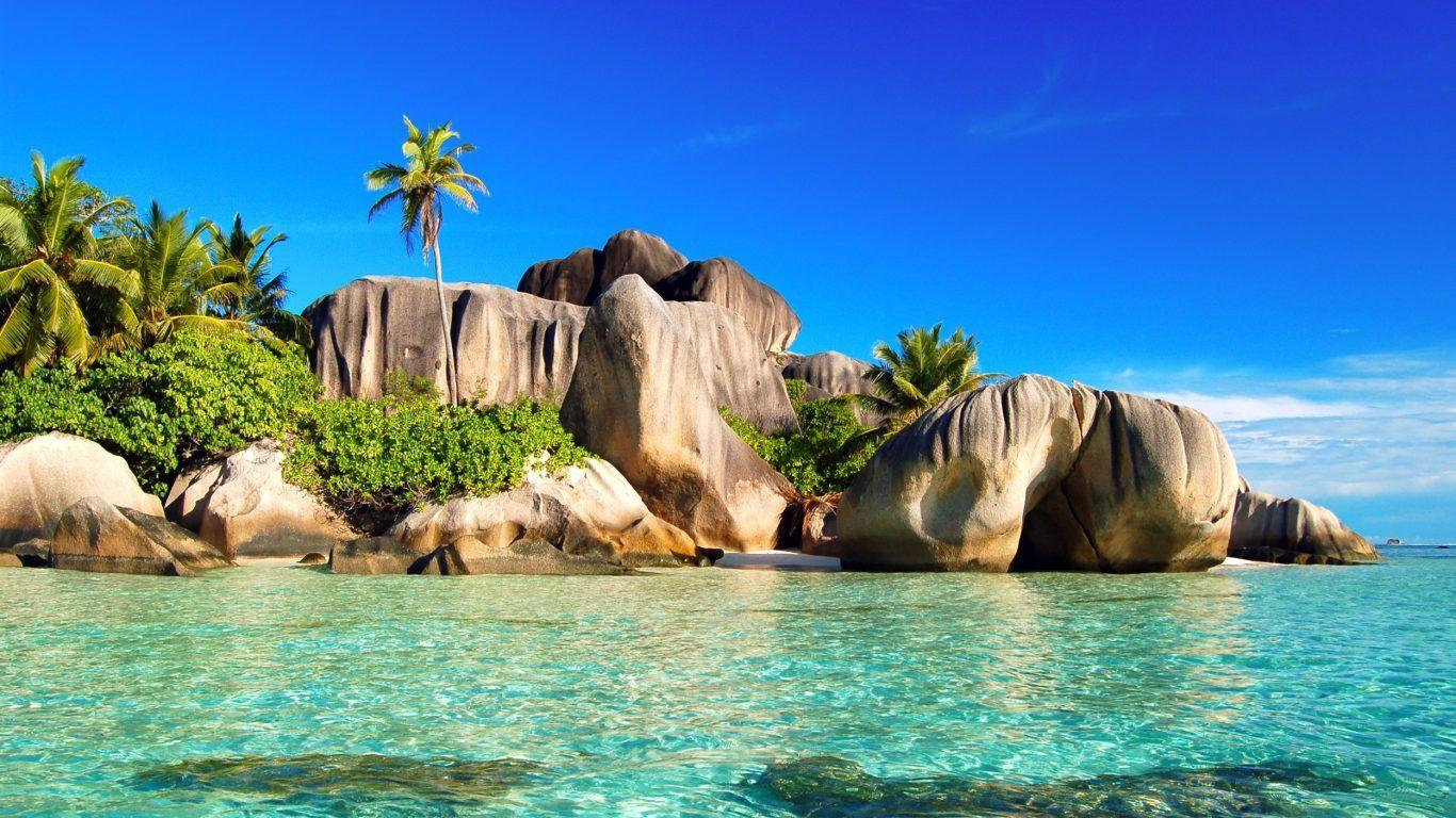 1366x768 Beach: Sand Paradise Nature Escape Beautiful Beach Wallpaper Beaches