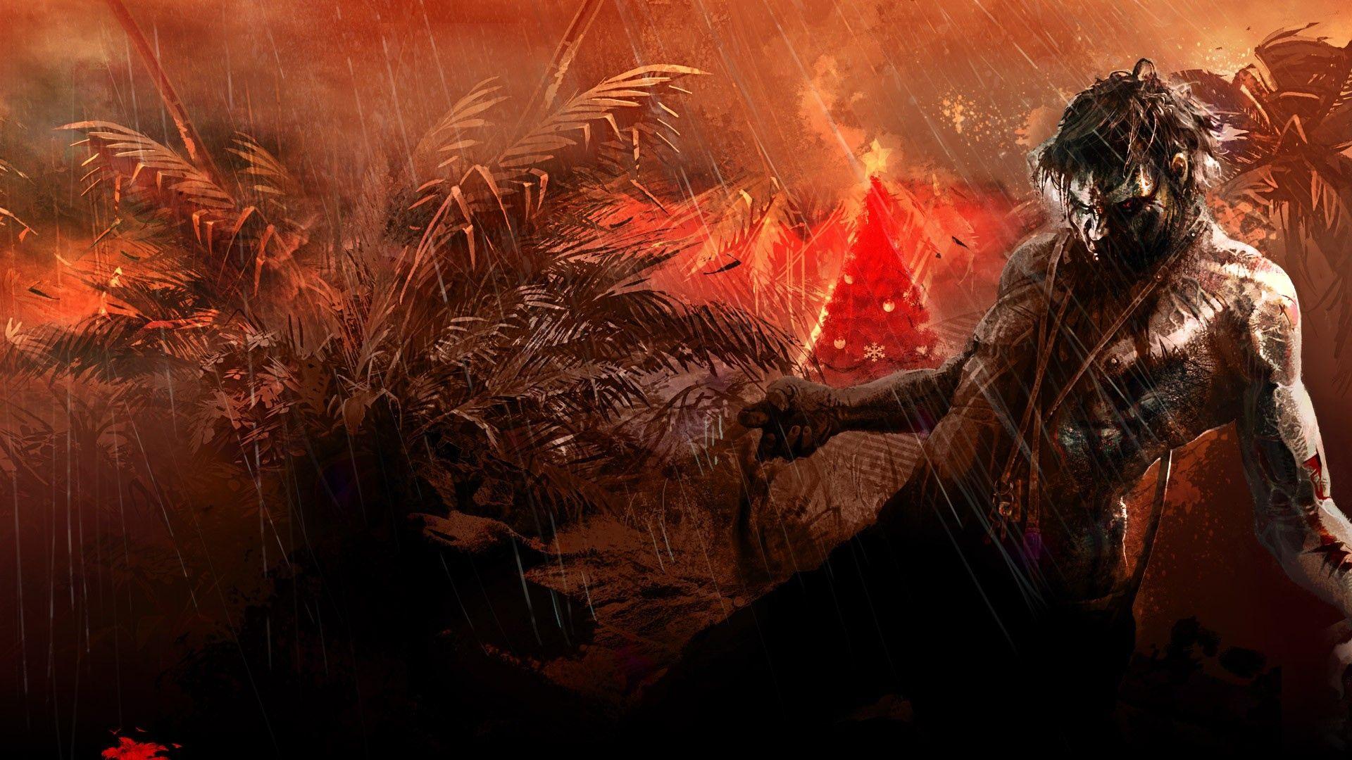 1920x1080 Download Wallpaper 1920x1080 dead island, blood, zombi, palms, wildfire Full HD 1080p HD Background