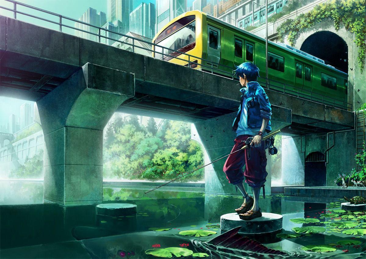 1200x848 Japan City Anime Wallpaper