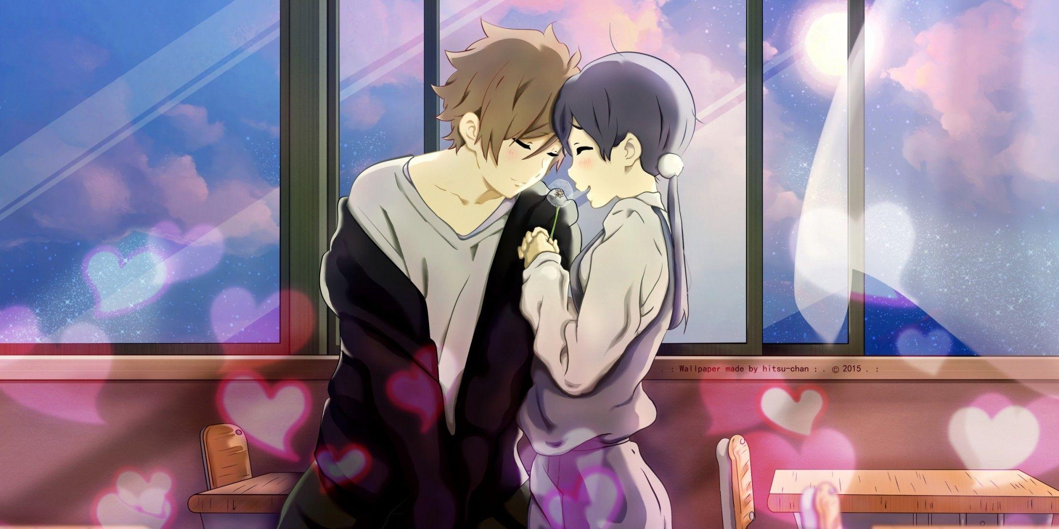 2160x1080 Download 2160x1080 Tamako X Mochizou, Romance, Tamako Market, Cute Couple Wallpaper
