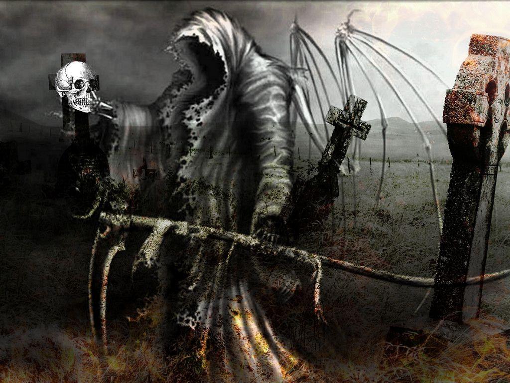 1024x768 Grim Reaper Bone Scyth HD Wallpaper, Background Image