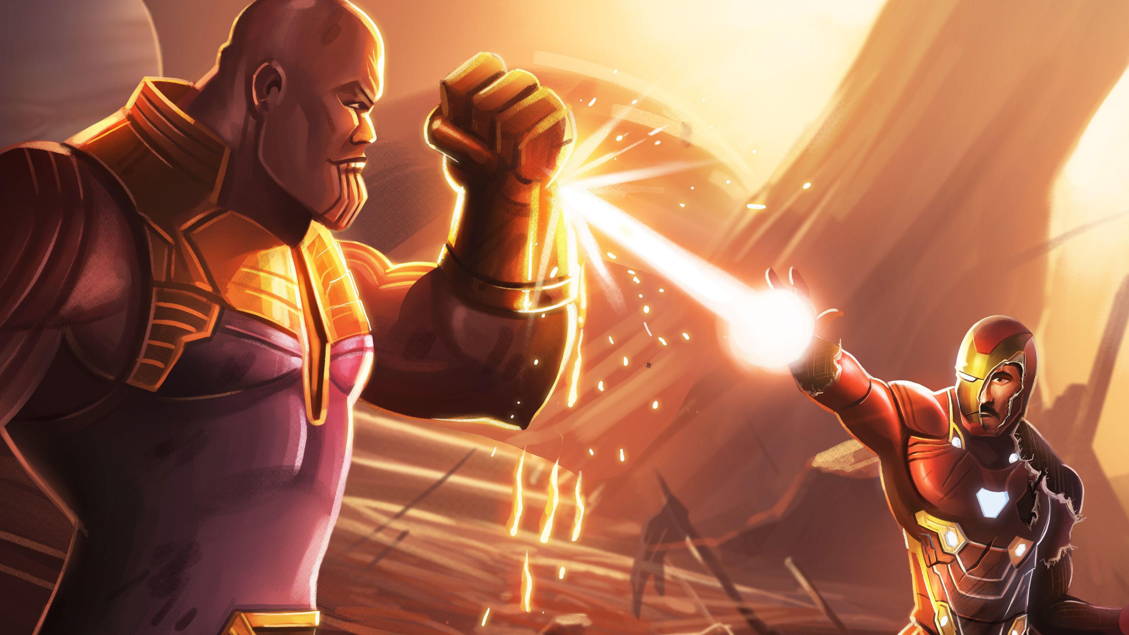 3840x2160 Thanos And Iron Man 5k 4k HD 4k Wallpaper, Image, Background, Photo and Picture