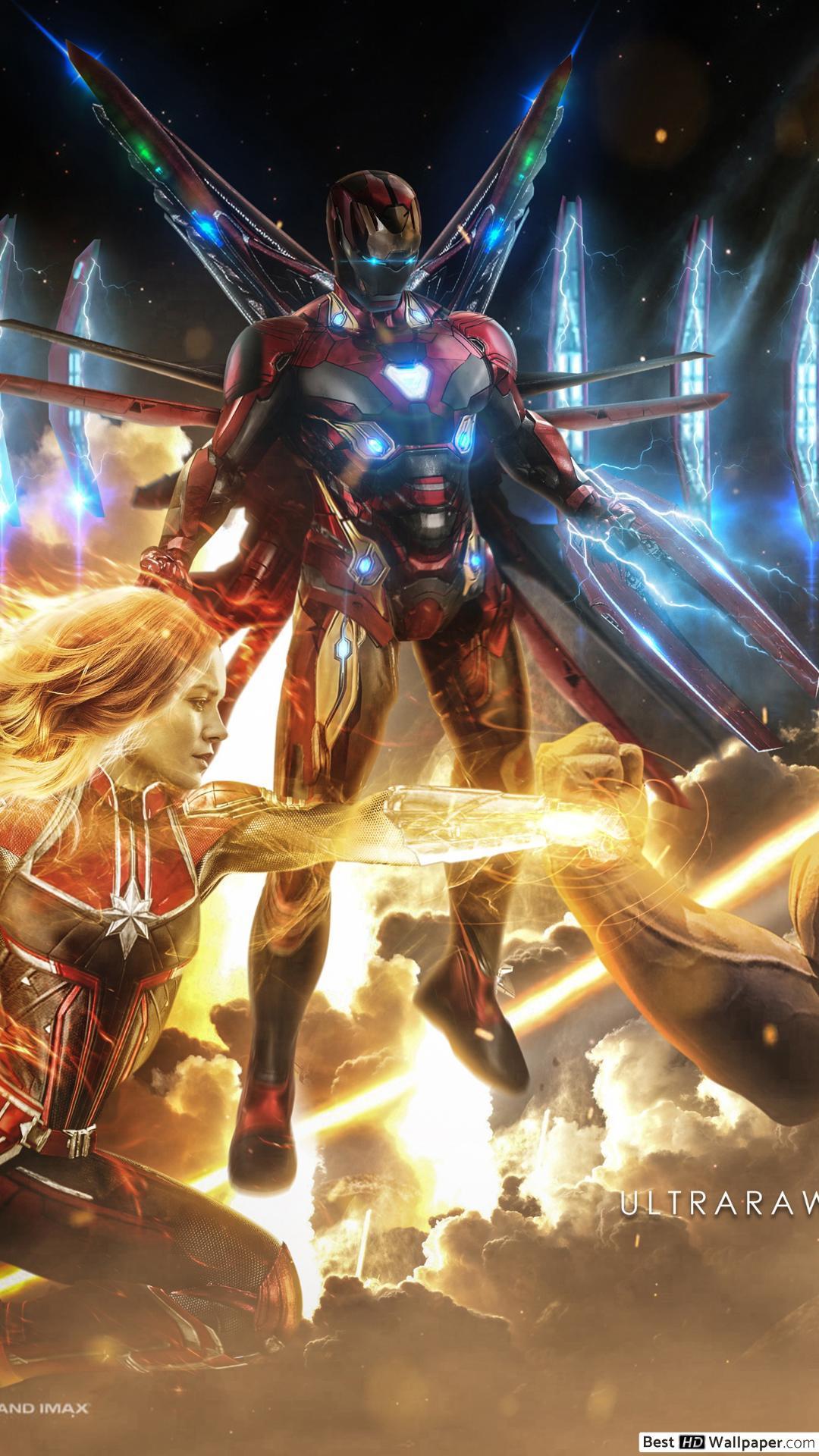 1080x1920 Thanos And Iron Man Wallpaper
