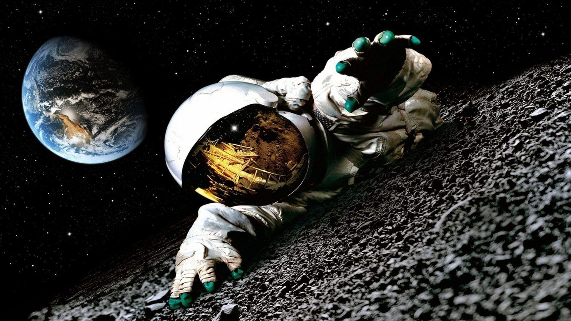 1920x1080 astronaut, Earth, Moon HD Wallpaper / Desktop and Mobile Image & Photo