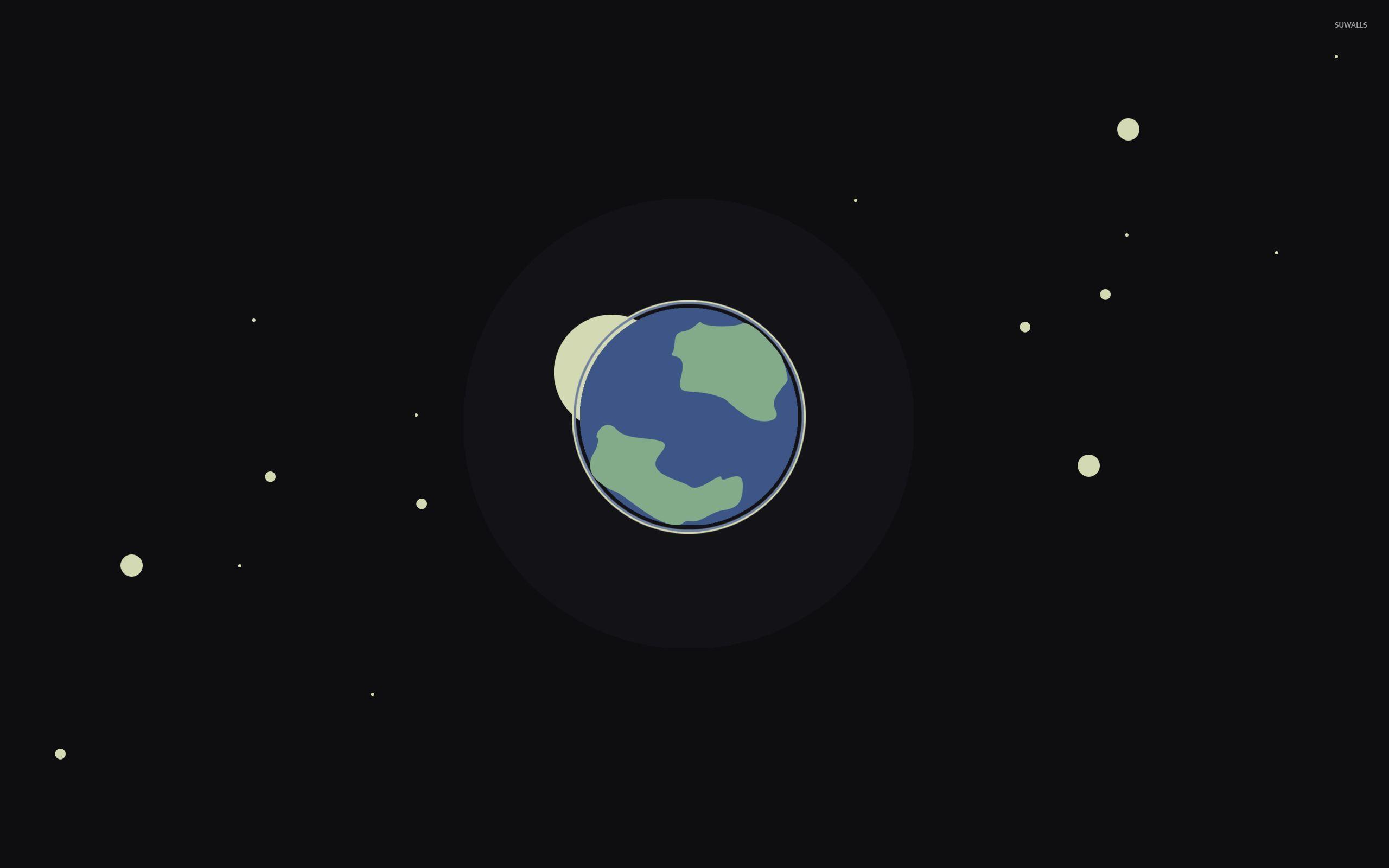 2560x1600 Earth, Moon and stars wallpaper wallpaper