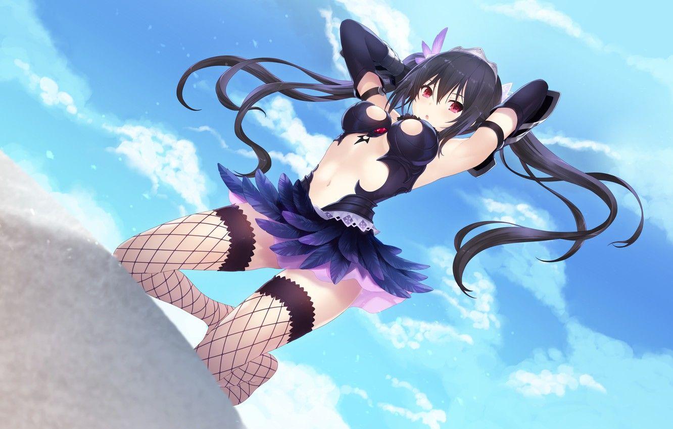 1332x850 Wallpaper The sky, Pose, Skirt, Girl, Hyperdimension Neptunia image for desktop, section сэйнэн