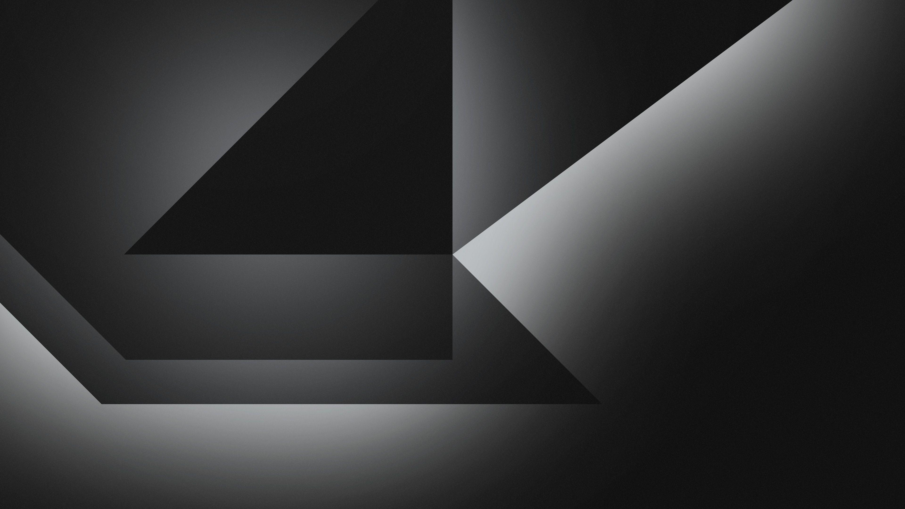 3840x2160 Dark Grey Abstract Shapes 4k, HD Abstract, 4k Wallpaper, Image, Background, Photo and Picture