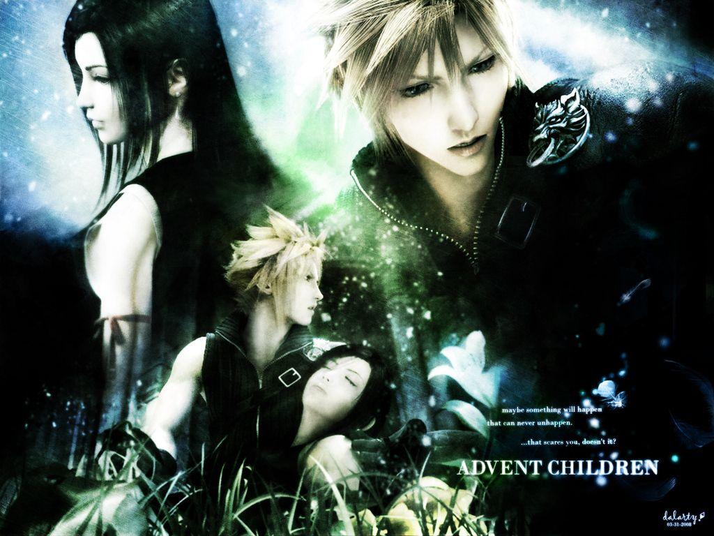 1024x768 tifa and cloud Fantasy VII Wallpaper
