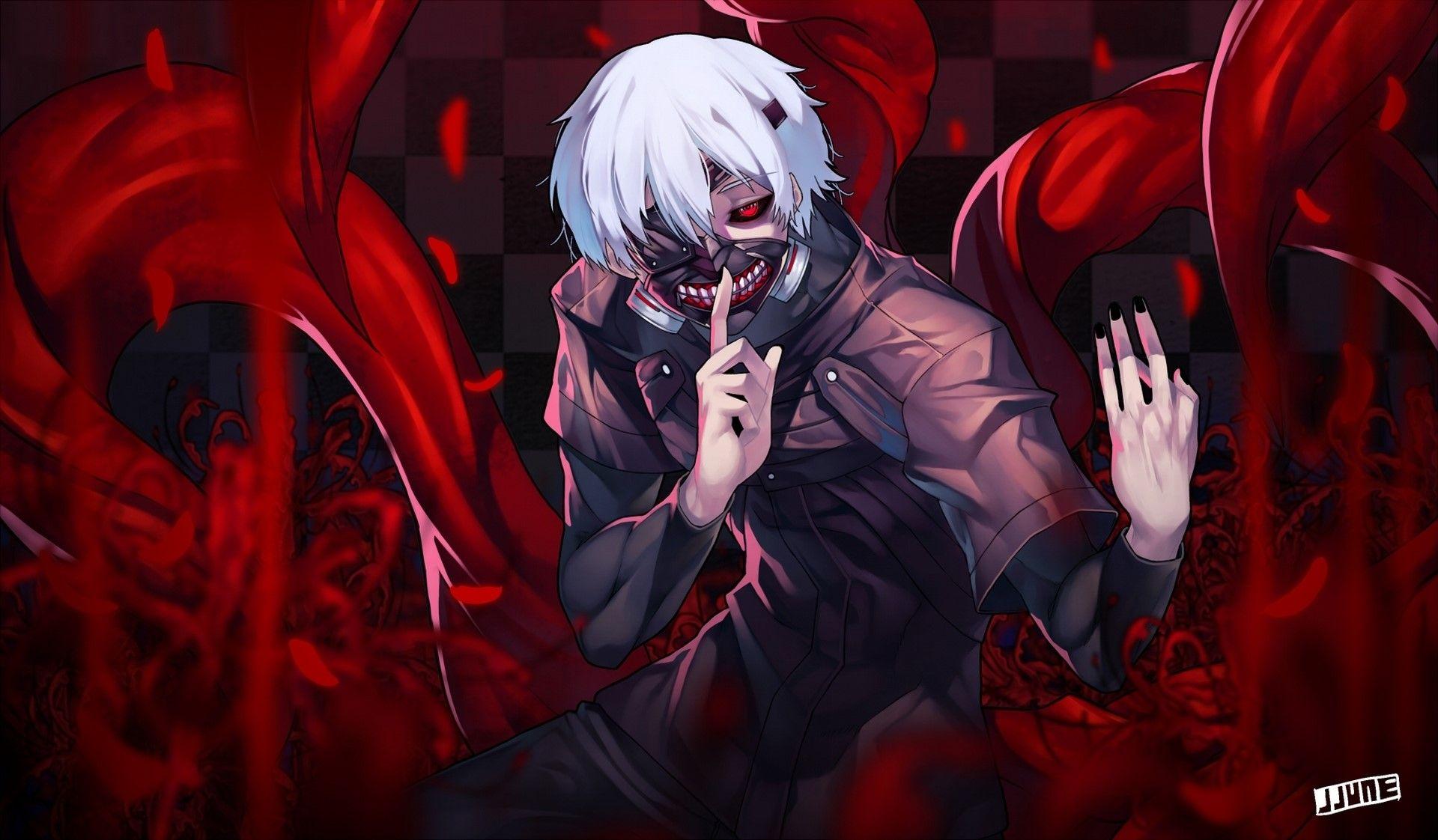 1920x1122 Tokyo ghoul, Kaneki ken, Man, Art, Mask, Gesture wallpaper. Mocah.org HD Desktop Wallpaper