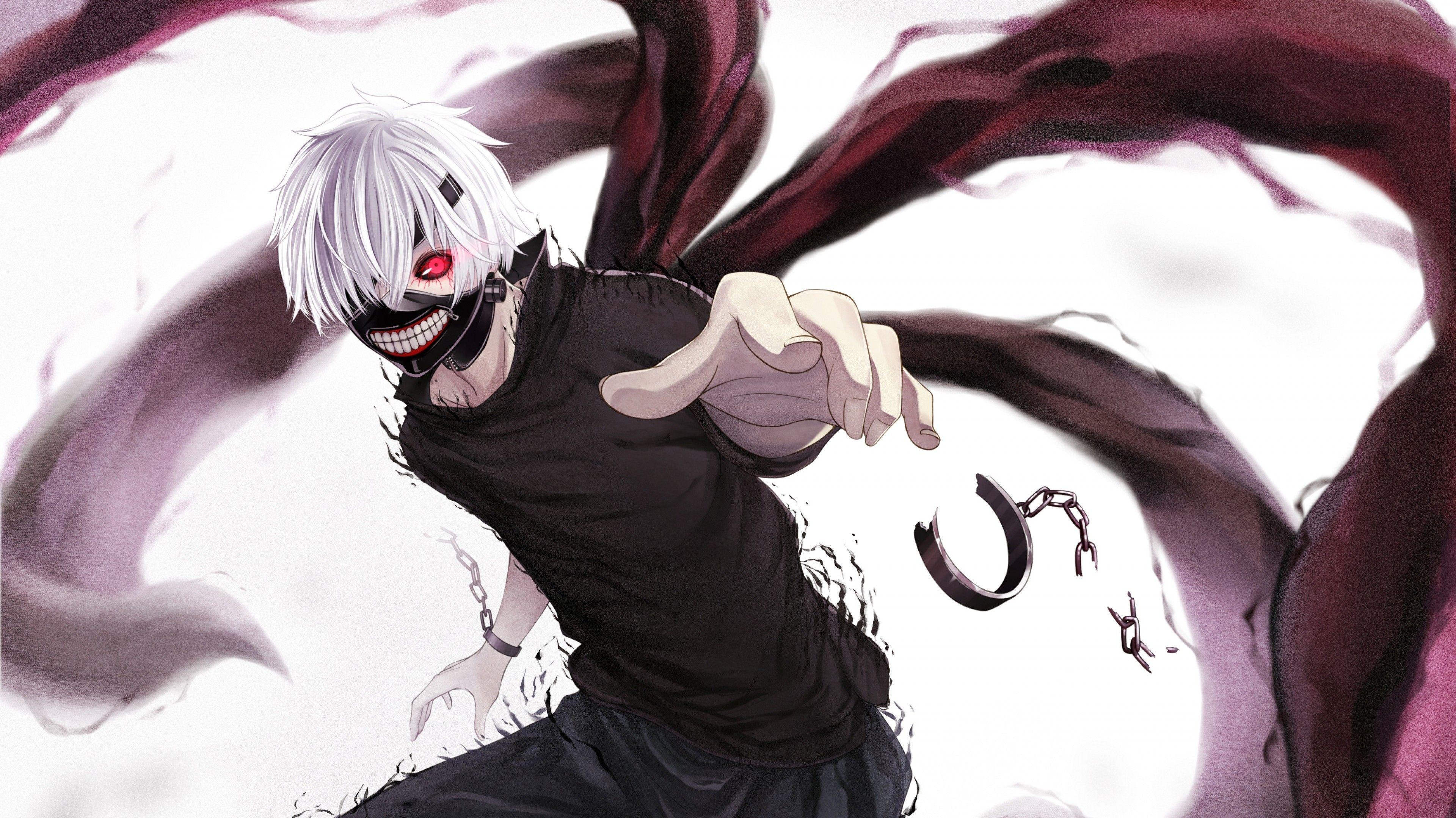 3840x2160 Preview Wallpaper Kaneki Ken, Tokyo Ghoul, Look, Mask, Ghoul Kaneki HD Wallpaper