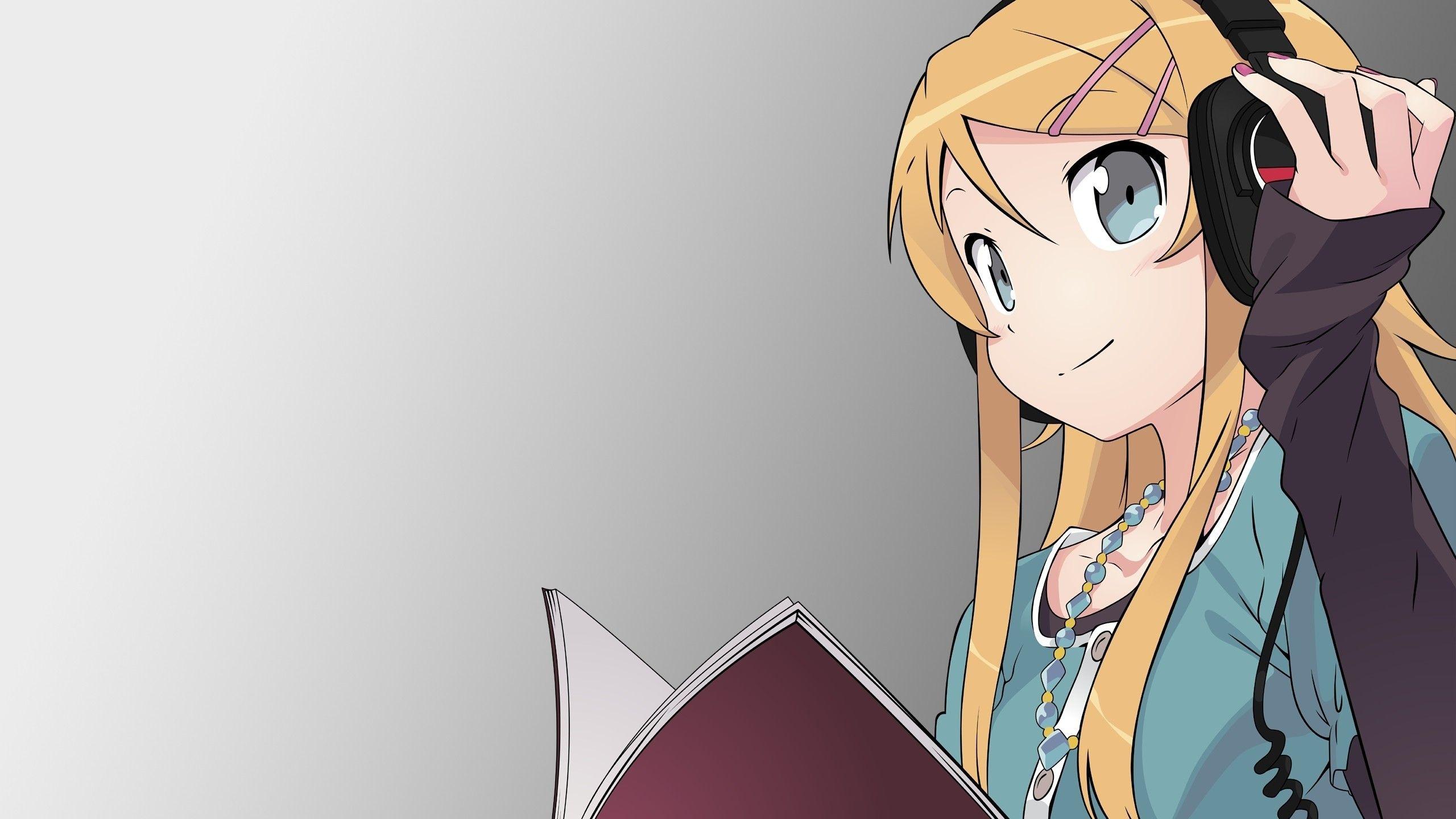2560x1440 Download 2560x1440 Oreimo, Kirino Kousaka, Headphones, Blonde Wallpaper for iMac 27 inch