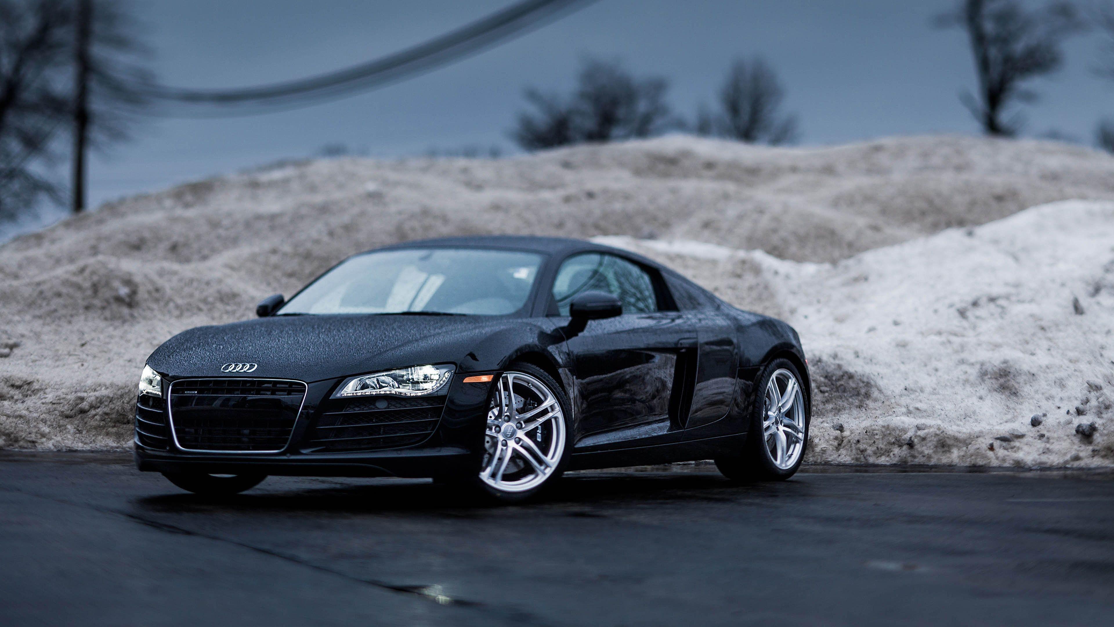 3840x2160 Rainy Audi R8 HD Wallpaper