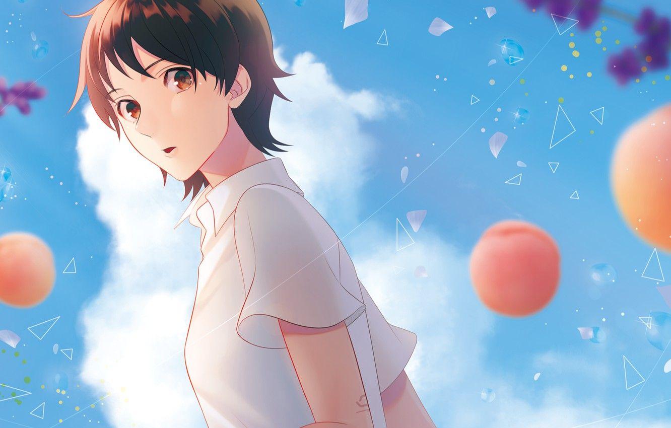 1332x850 Wallpaper The Sky, Look, Girl, T Shirt, The Girl Who Conquered Time, The Girl Who Leapt Through Time, Toki Wo Kakeru Shoujo Image For Desktop, Section сёдзё