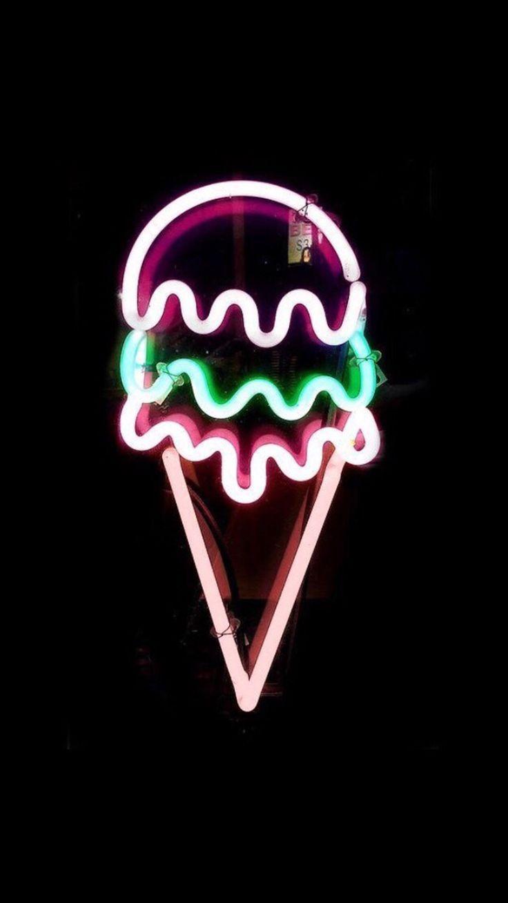736x1308 Very cool ice cream illumination, a perfect wallpaper for your phone. Wallpaper iphone neon, Neon wallpaper, Neon