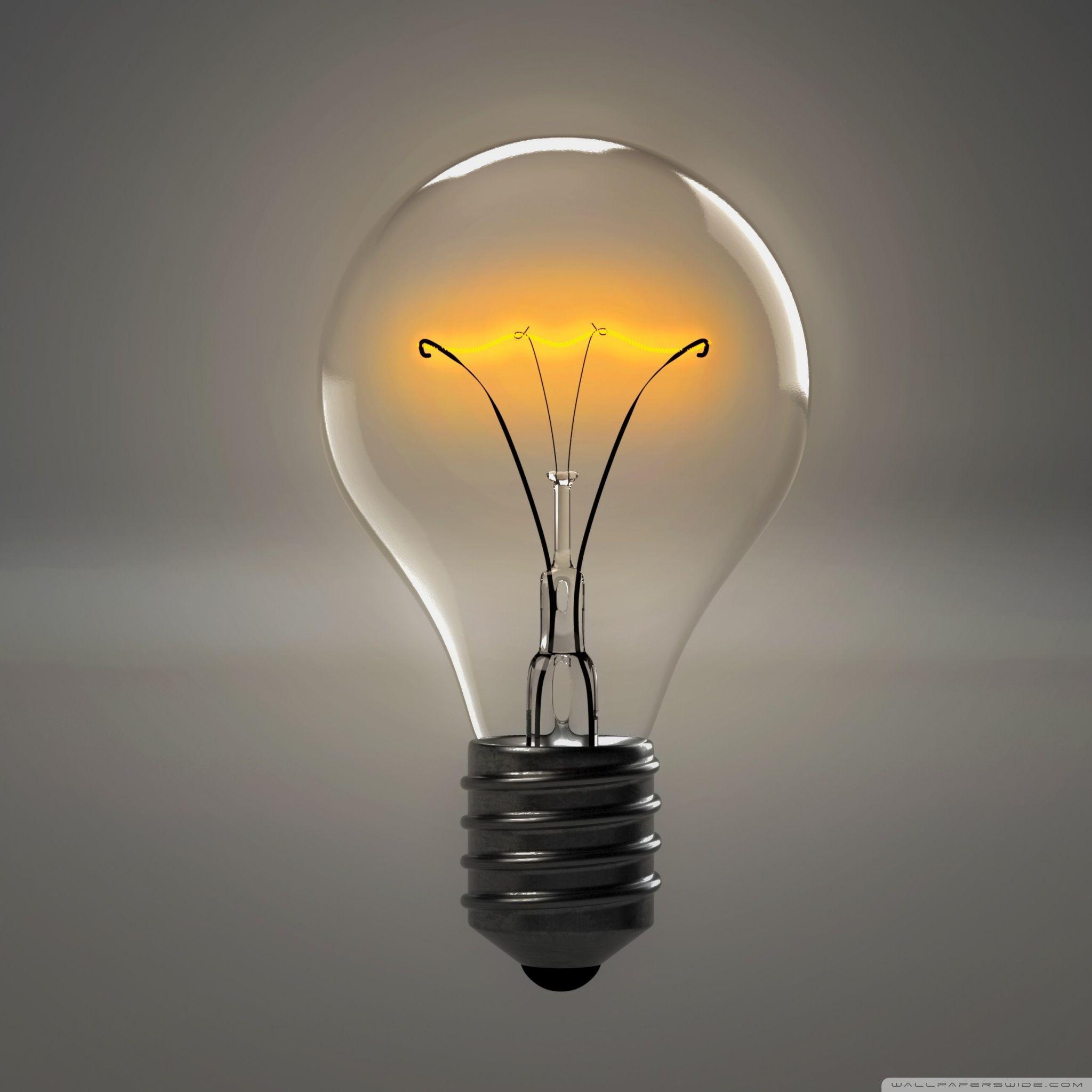 2048x2048 Lit Light Bulb Ultra HD Desktop Background Wallpaper for 4K UHD TV : Tablet
