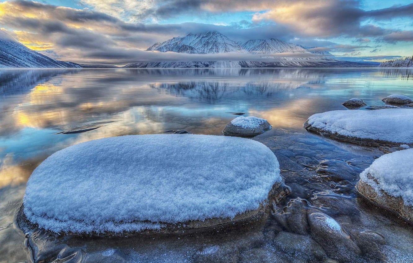 1332x850 Wallpaper Canada, Yukon, lake Kathleen, National Park Clean image for desktop, section пейзажи