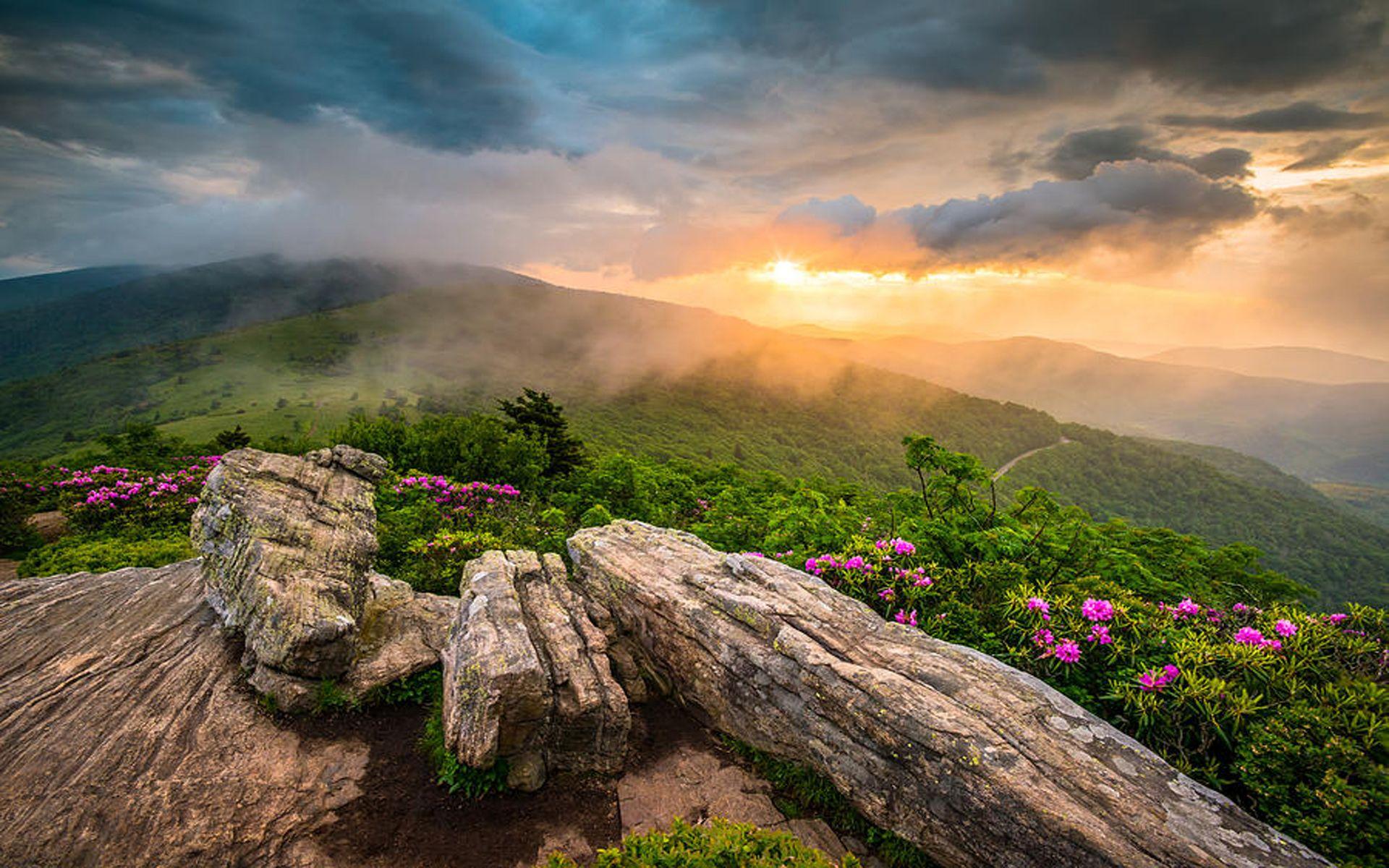 1920x1200 Appalachian Mountains Tennessee Sunset Landscape Photography Desktop
