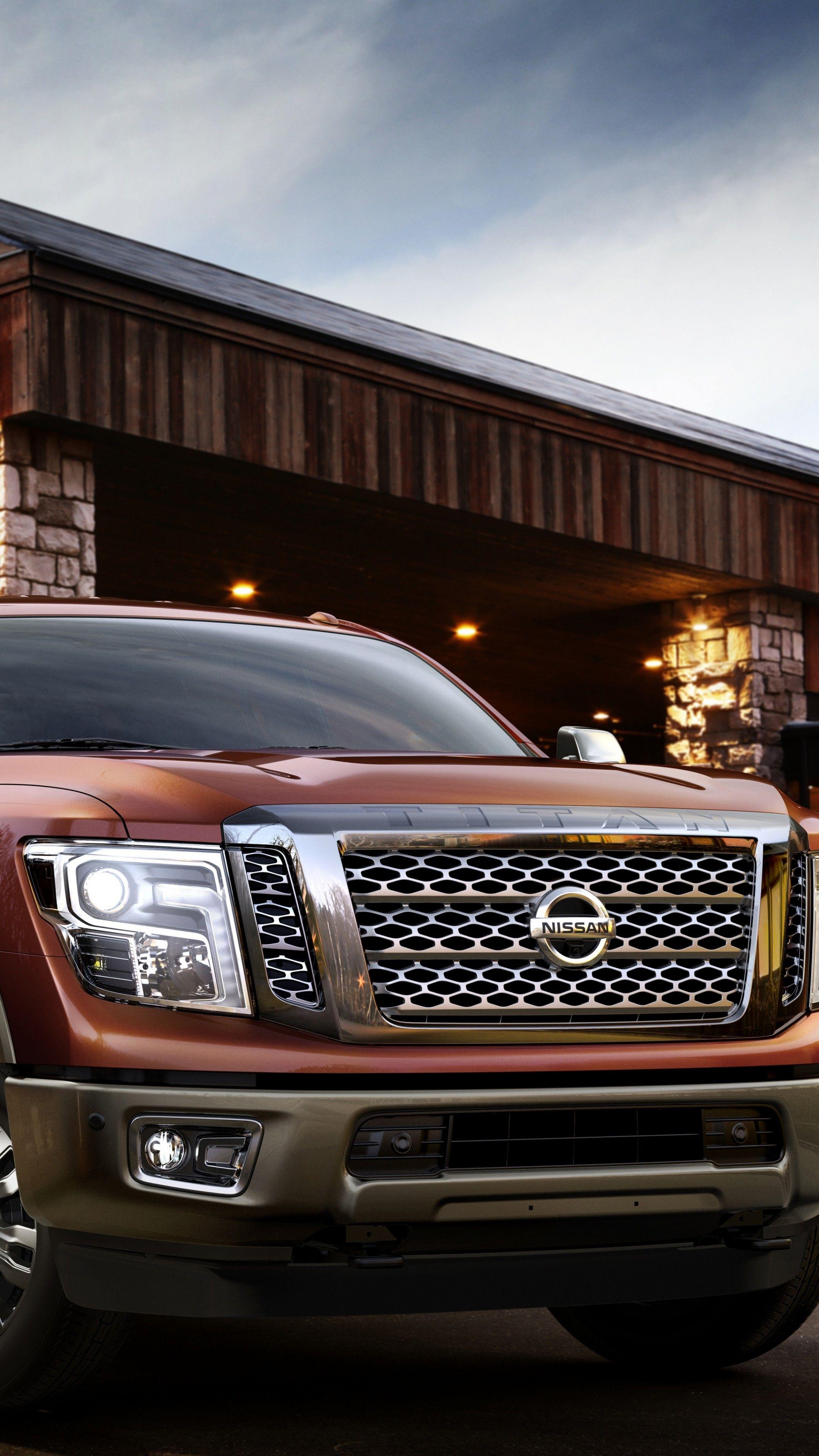 2160x3840 Wallpaper Nissan Titan, XD, 2015 cars, Detroit, SUV, hybrid, ecosafe, review, test drive, front, red, Cars & Bikes