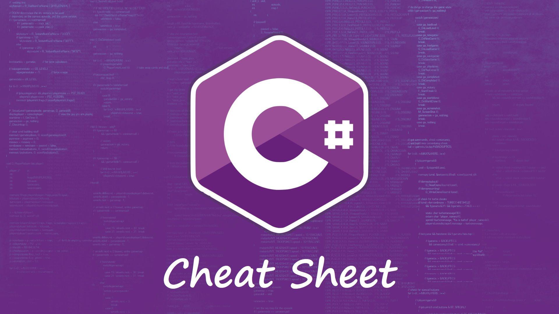 1920x1080 GitHub C Sharp Cheatsheet: A Cheat Sheet To The C# Language All In One Still Editing