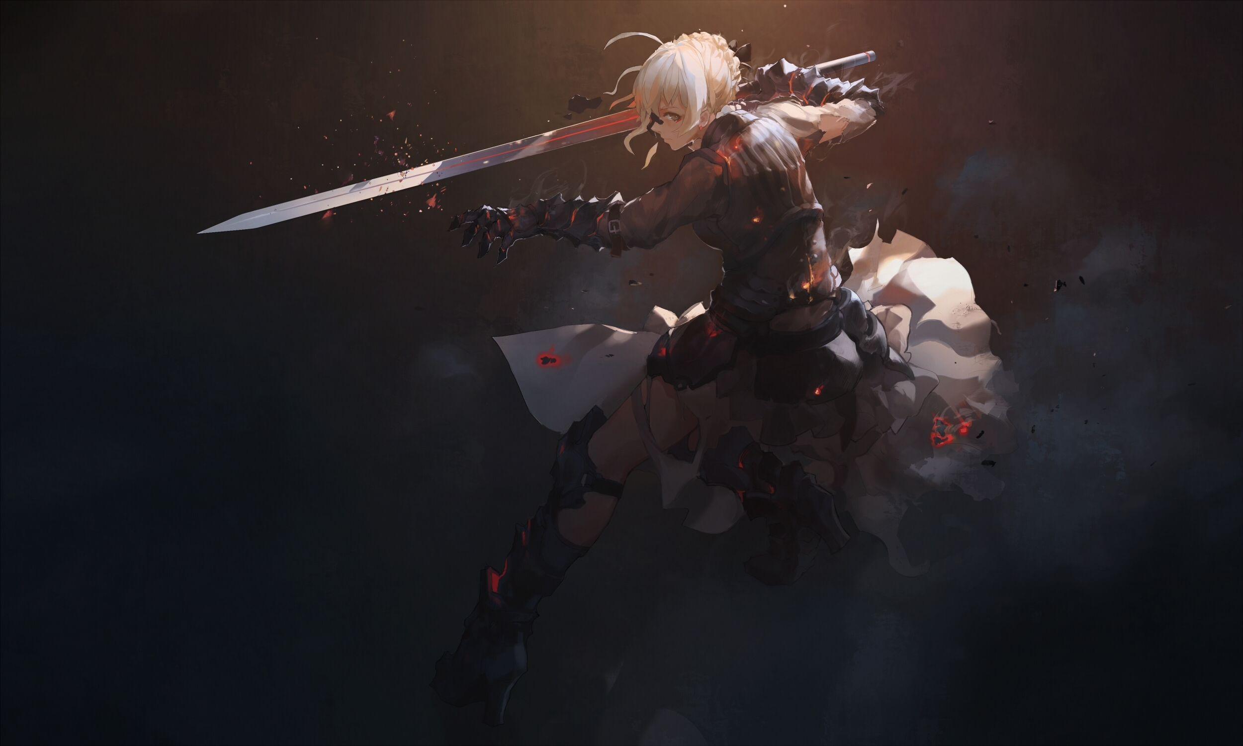 2500x1500 Girl With Sword Wallpaperx1500
