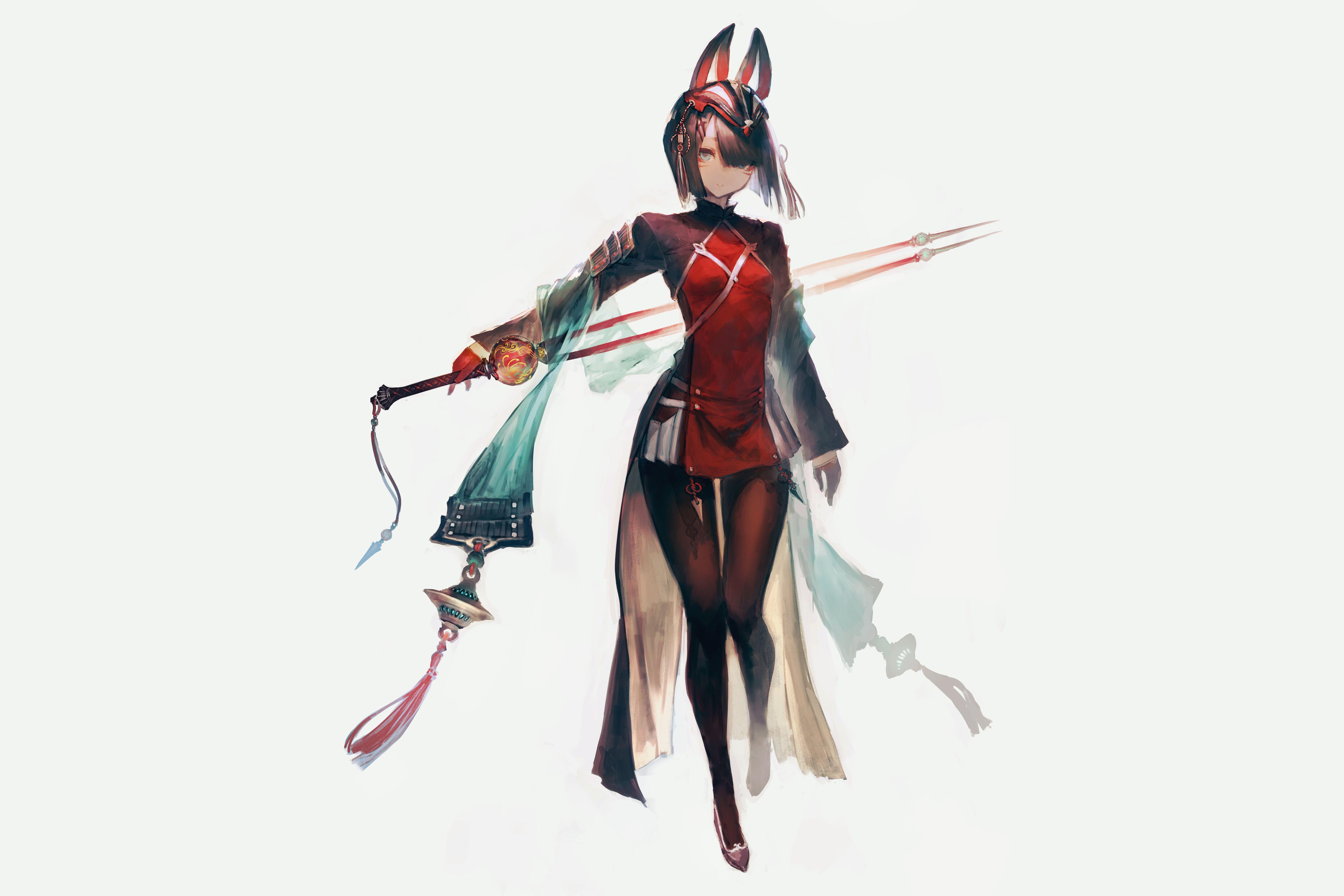 5370x3580 Cute Anime Girl With Sword, HD Anime, 4k Wallpaper, Image, Background, Photo and Picture
