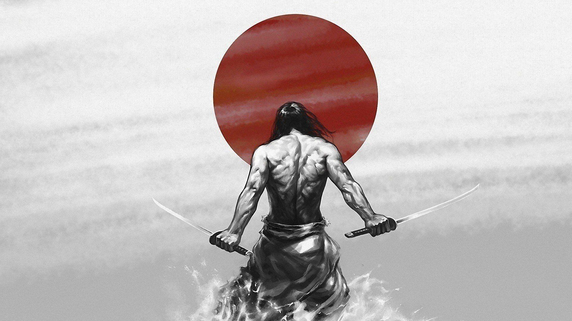 1920x1080 Anime Artwork Blades Drawings Hi No Maru Japan Japanese Katana Men