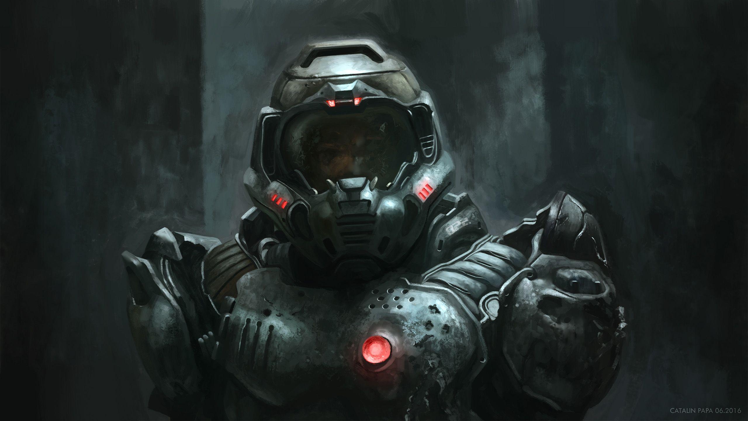 2560x1440 Doomguy 2016. Doom Doom game, Doom