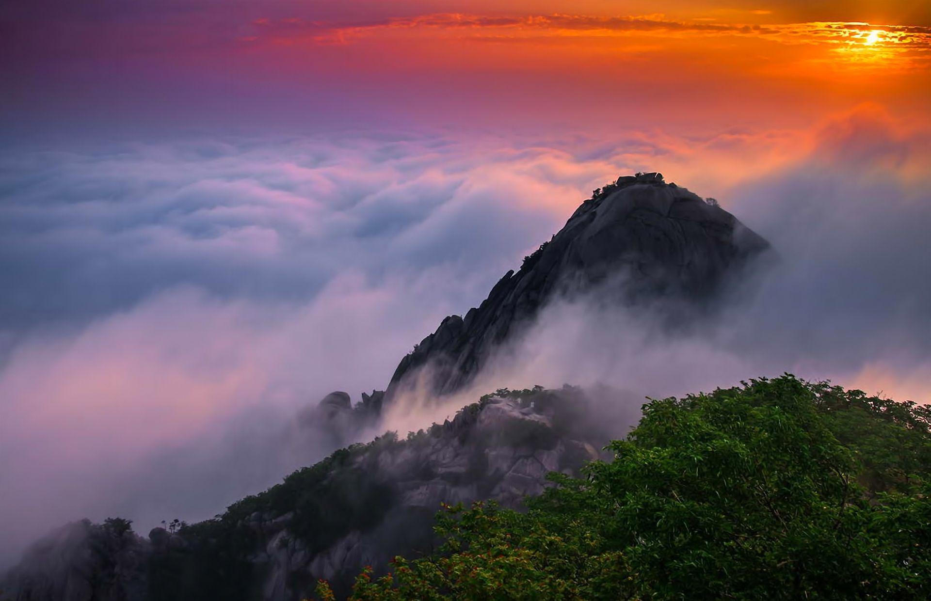1920x1240 Free download Landscape mountains sunrise clouds beauty Korea wallpaper [1920x1240] for your Desktop, Mobile & Tablet. Explore Mountains Over Cloud Wallpaper. Mountains Over Cloud Wallpaper, Cloud Wallpaper, Snow Mountains Wallpaper