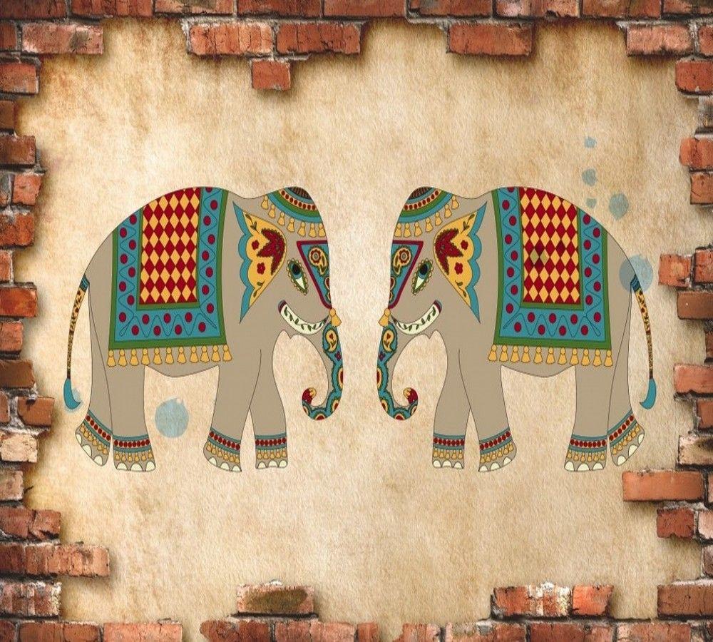 1000x900 Dropshipping Custom Vintage Wallpaper Retro Nostalgic 3D Wall Brick Elephant Wallpaper Brick Wall Mural 3D Papel Para Pared. Wallpaper