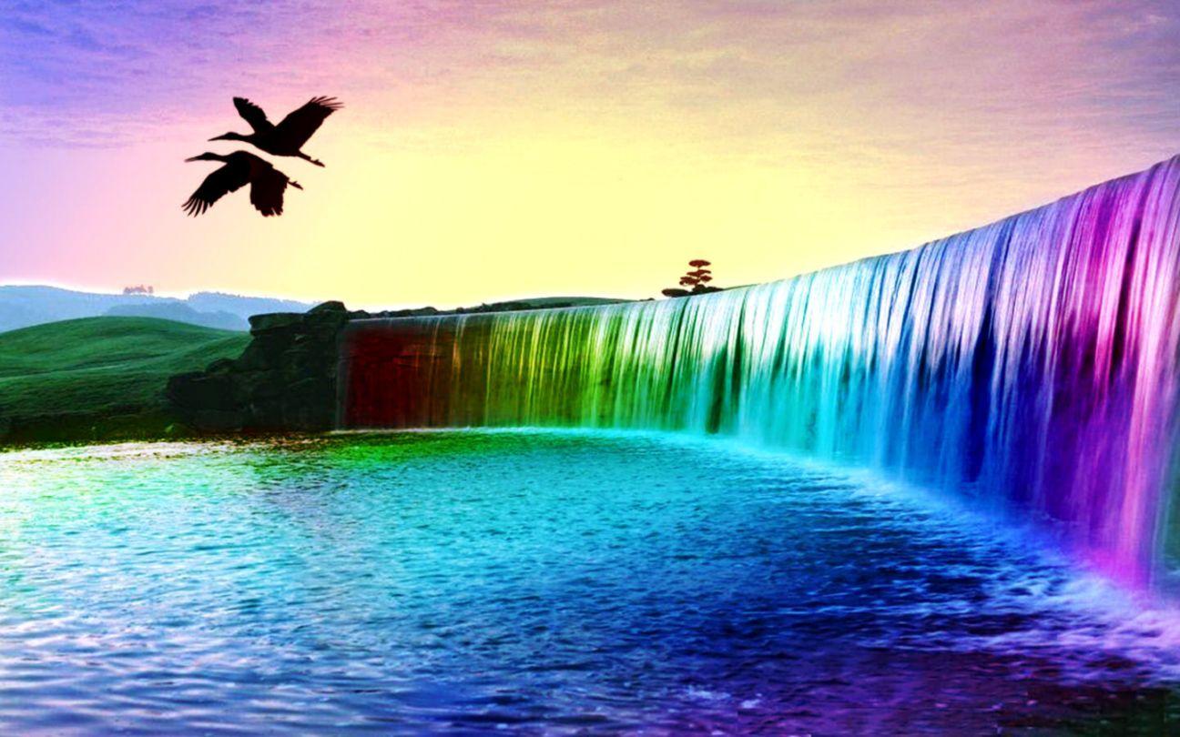 1296x810 Waterfalls Rainbow Wallpaper. All HD Wallpaper Gallery