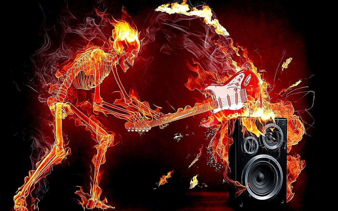 1312x819 Wallpaper For Gt Cool Flaming Skull Wallpaper Skull With Headphones HD Wallpaper