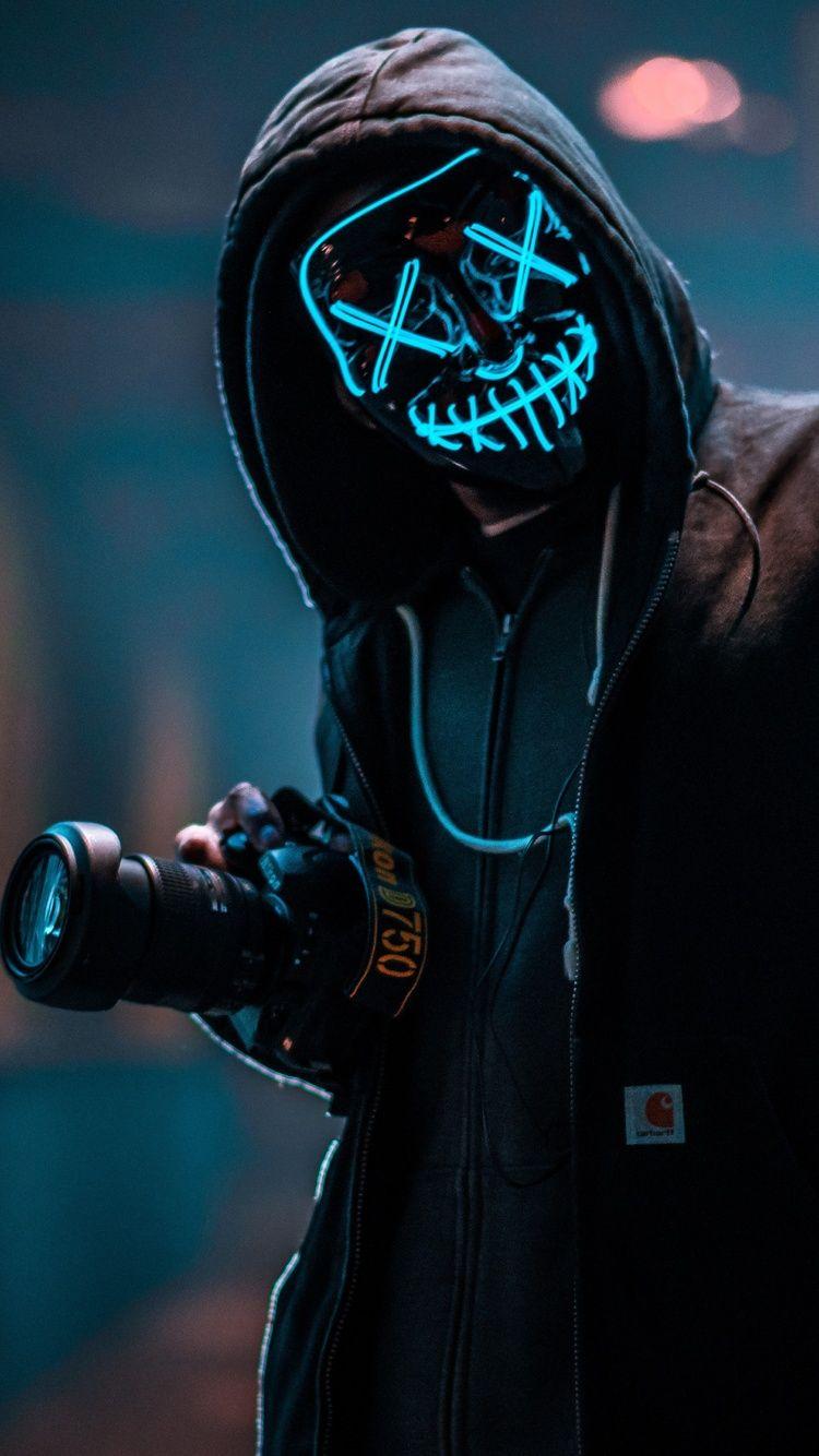 750x1334 Mask Guy With Dslr iPhone iPhone 6S, iPhone 7 HD 4k Wallpaper, Image, Background, Photo and Picture