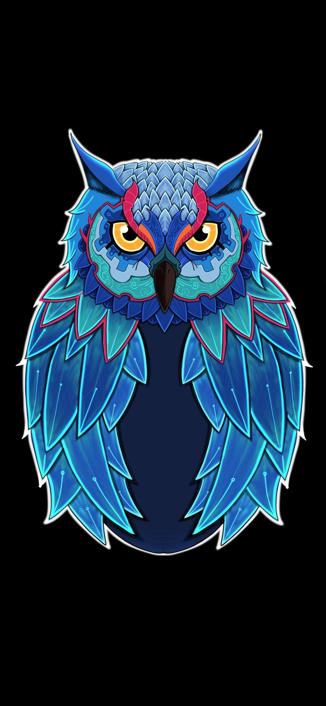 1125x2436 Owl Dark 5k iPhone XS, iPhone iPhone X HD 4k Wallpaper, Image, Background, Photo and Picture