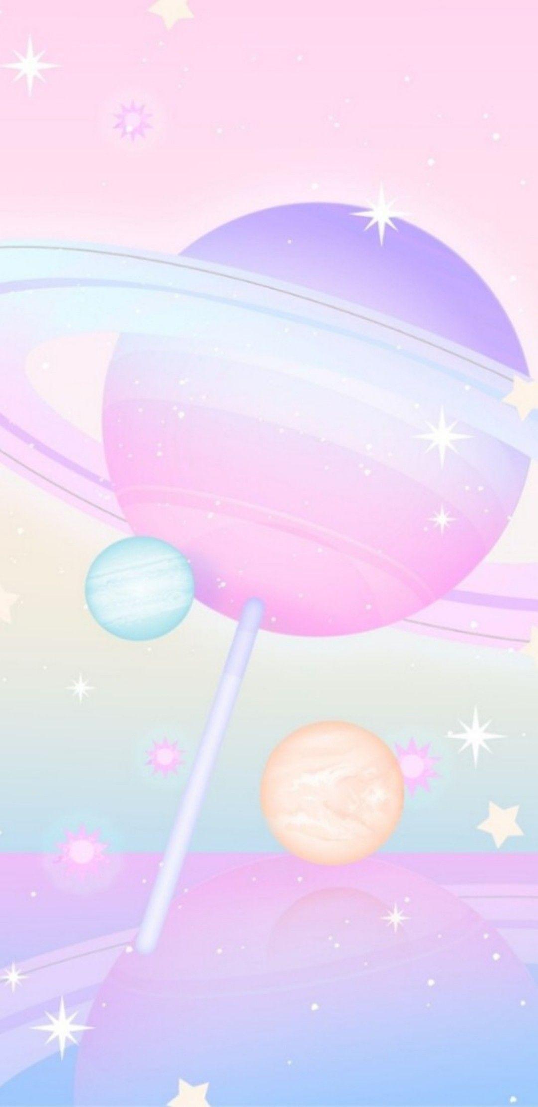 1080x2220 Pastel Wallpaper. Kawaii wallpaper, Wallpaper space, Space phone wallpaper