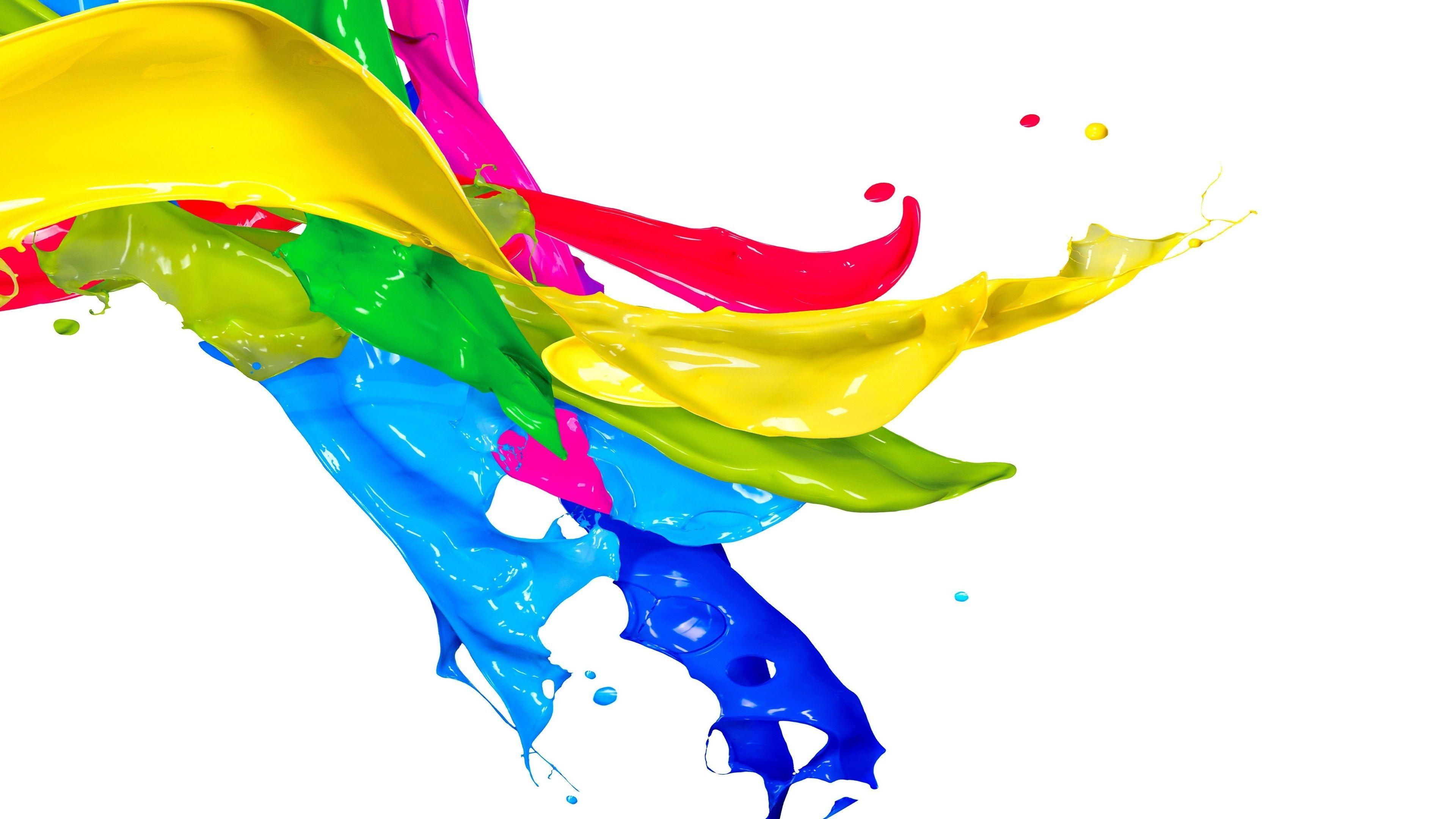 3840x2160 Wallpaper Paint, Splash, Colors, Design, Paint, Spray, Drops. Desktop Background
