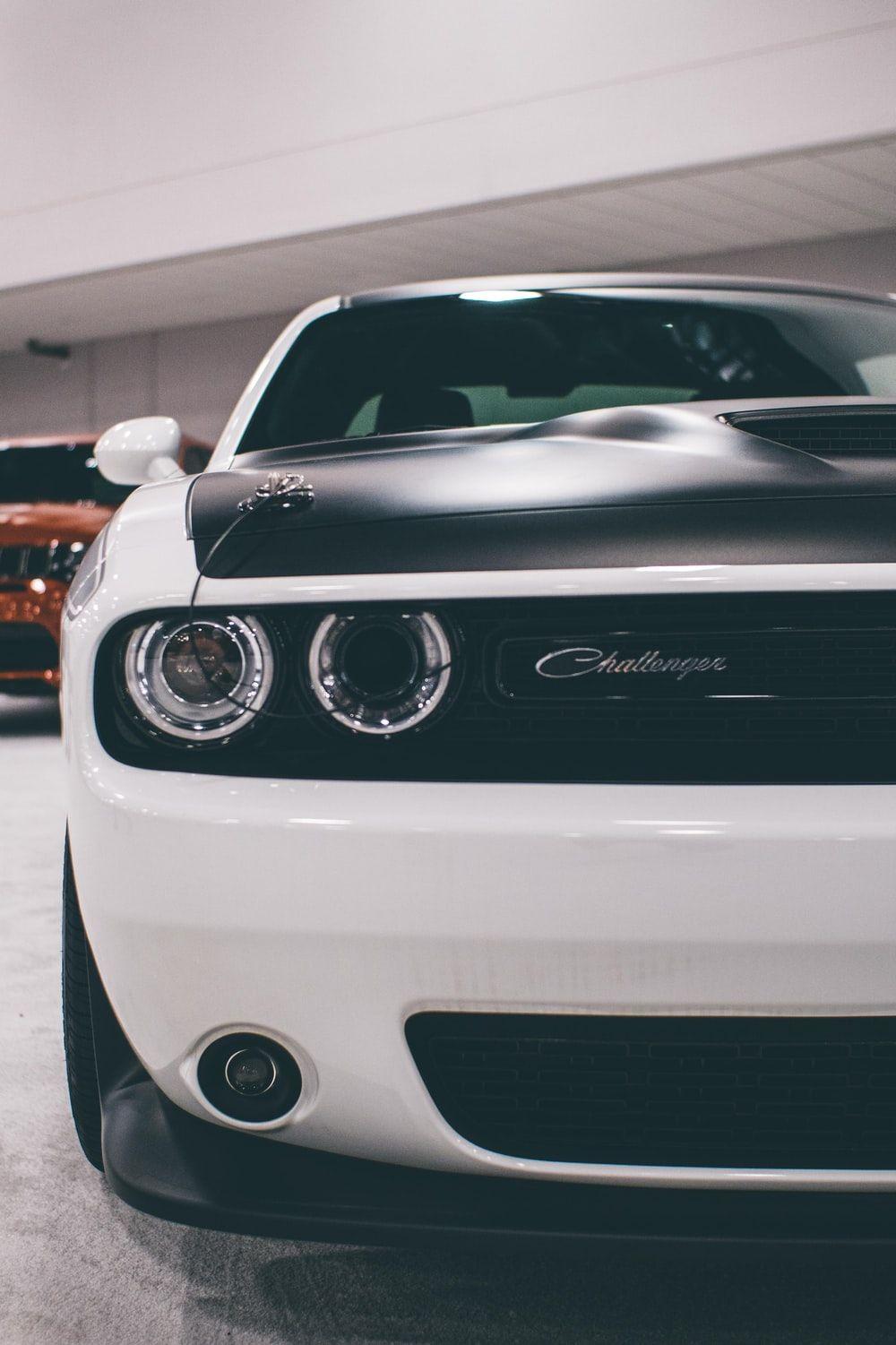 1000x1501 white and black Dodge Challenger photo