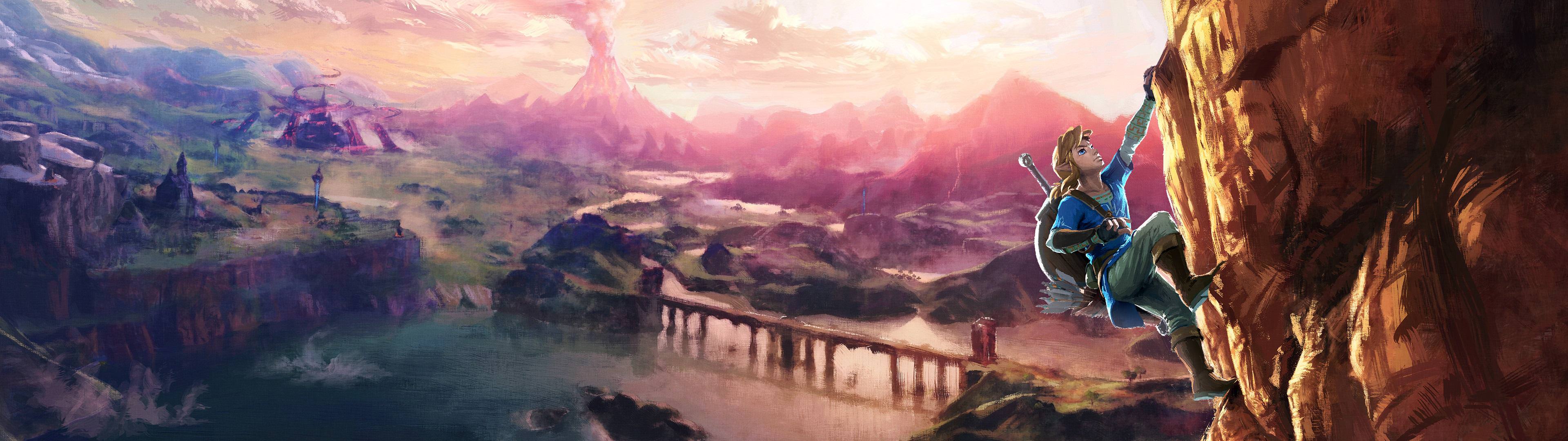 3840x1080 Zelda Breath Of The Wild HD Wallpaper