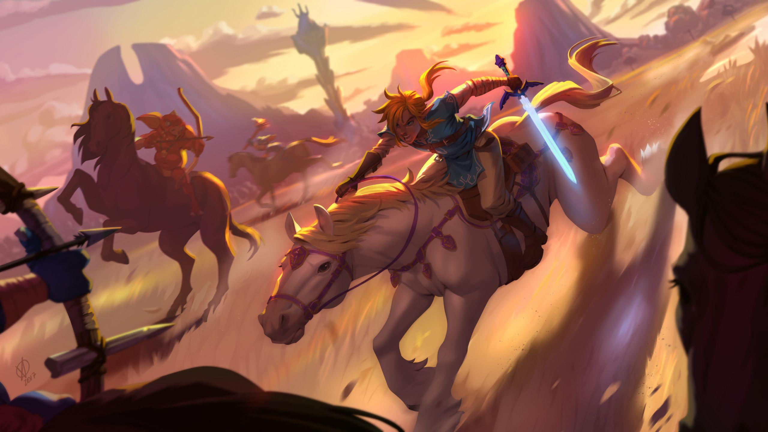 2560x1440 Desktop Wallpaper The Legend Of Zelda: Breath Of The Wild, 2017 Game, Art, 4k, HD Image, Picture, Background, 39fd25
