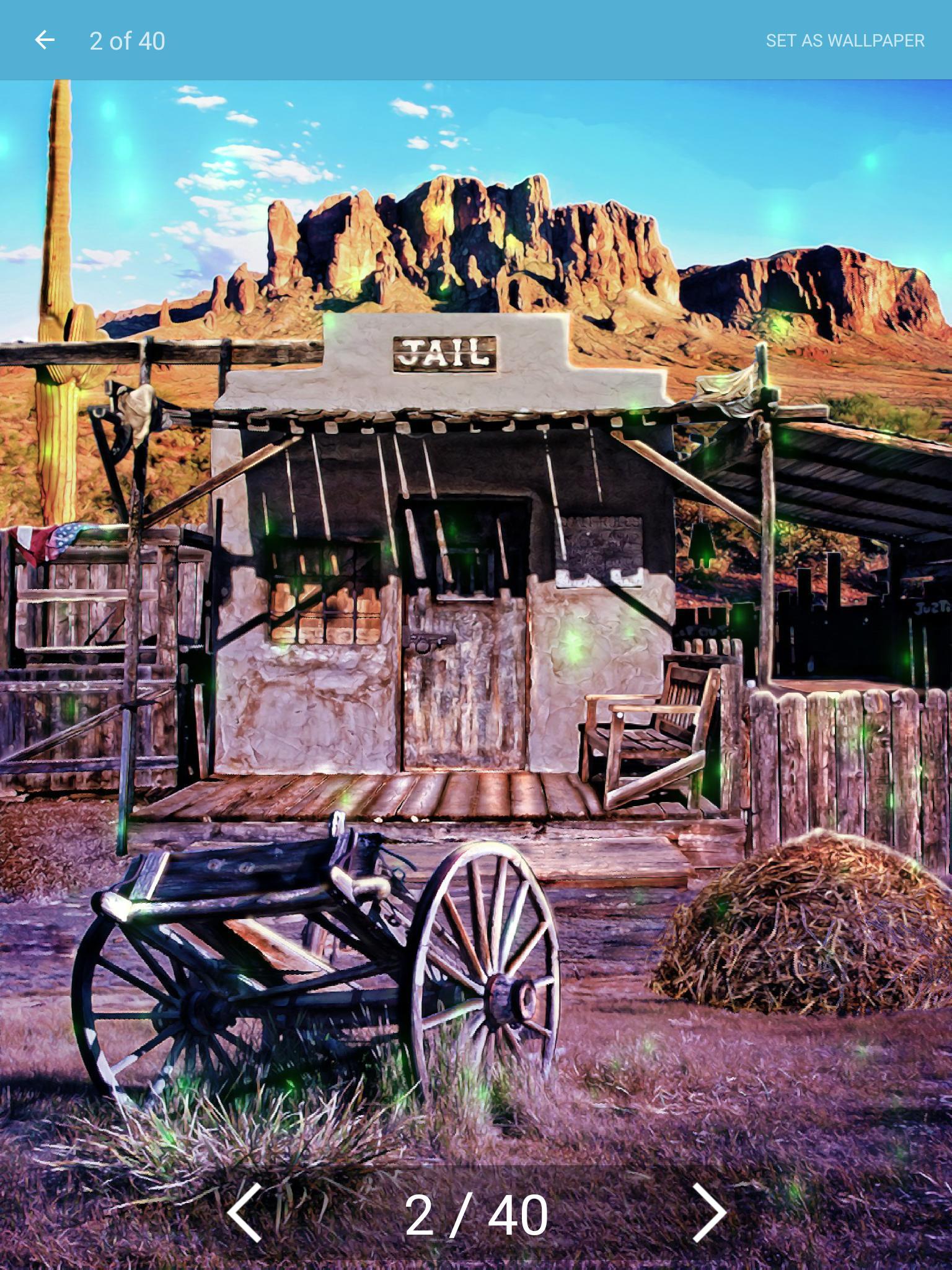 1536x2048 3D Wallpaper Wild West Outlaws for Android