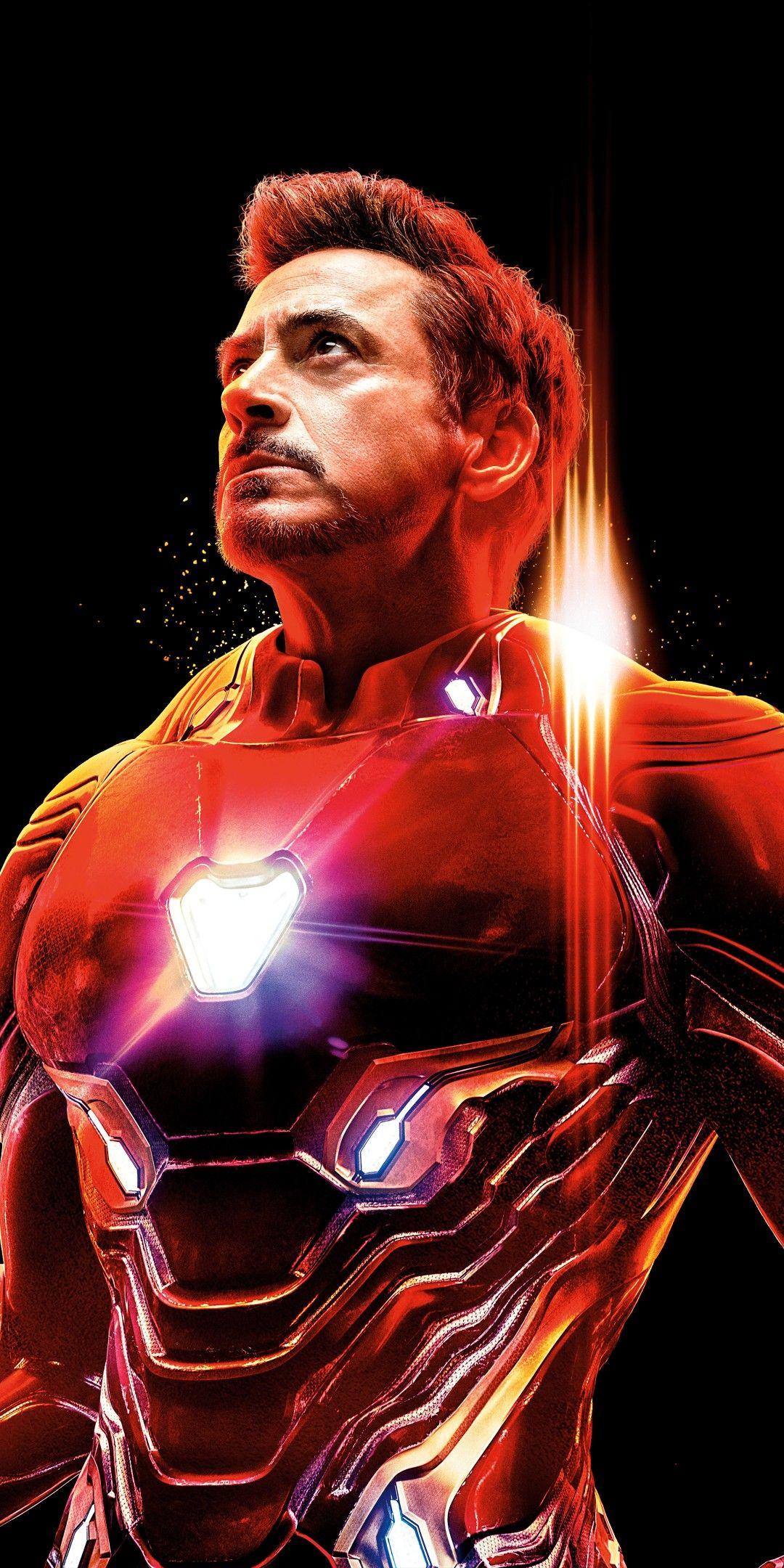 1080x2160 Iron Man 4K Wallpaper, Avengers: Infinity War, Black background, 5K, 8K, Movies